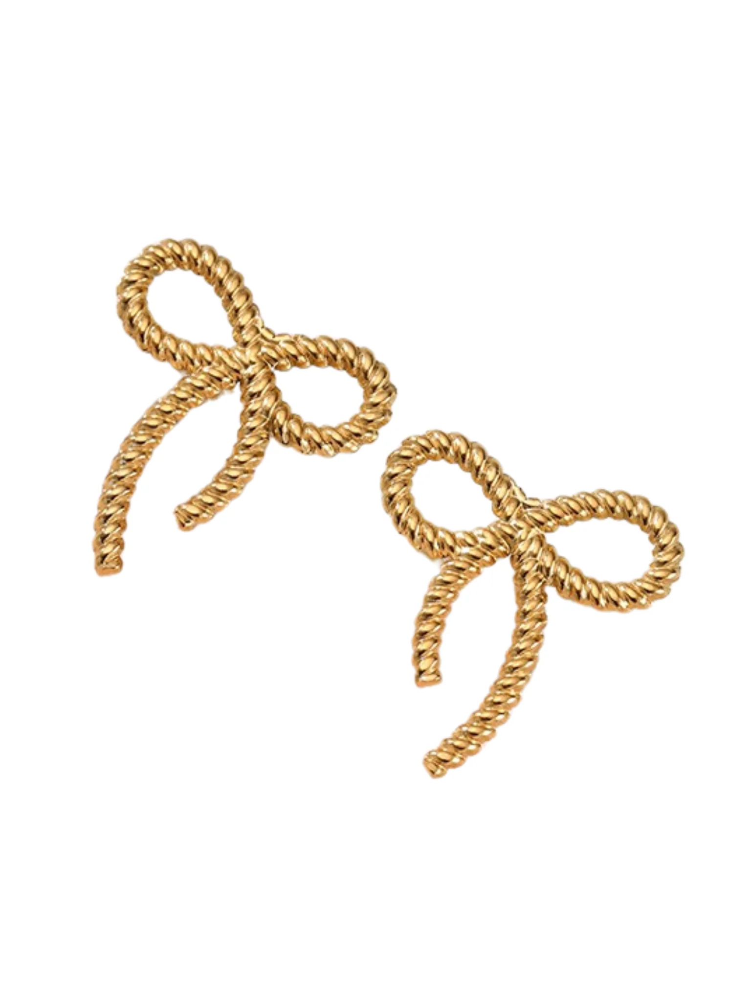 18K Bow Stud Earrings