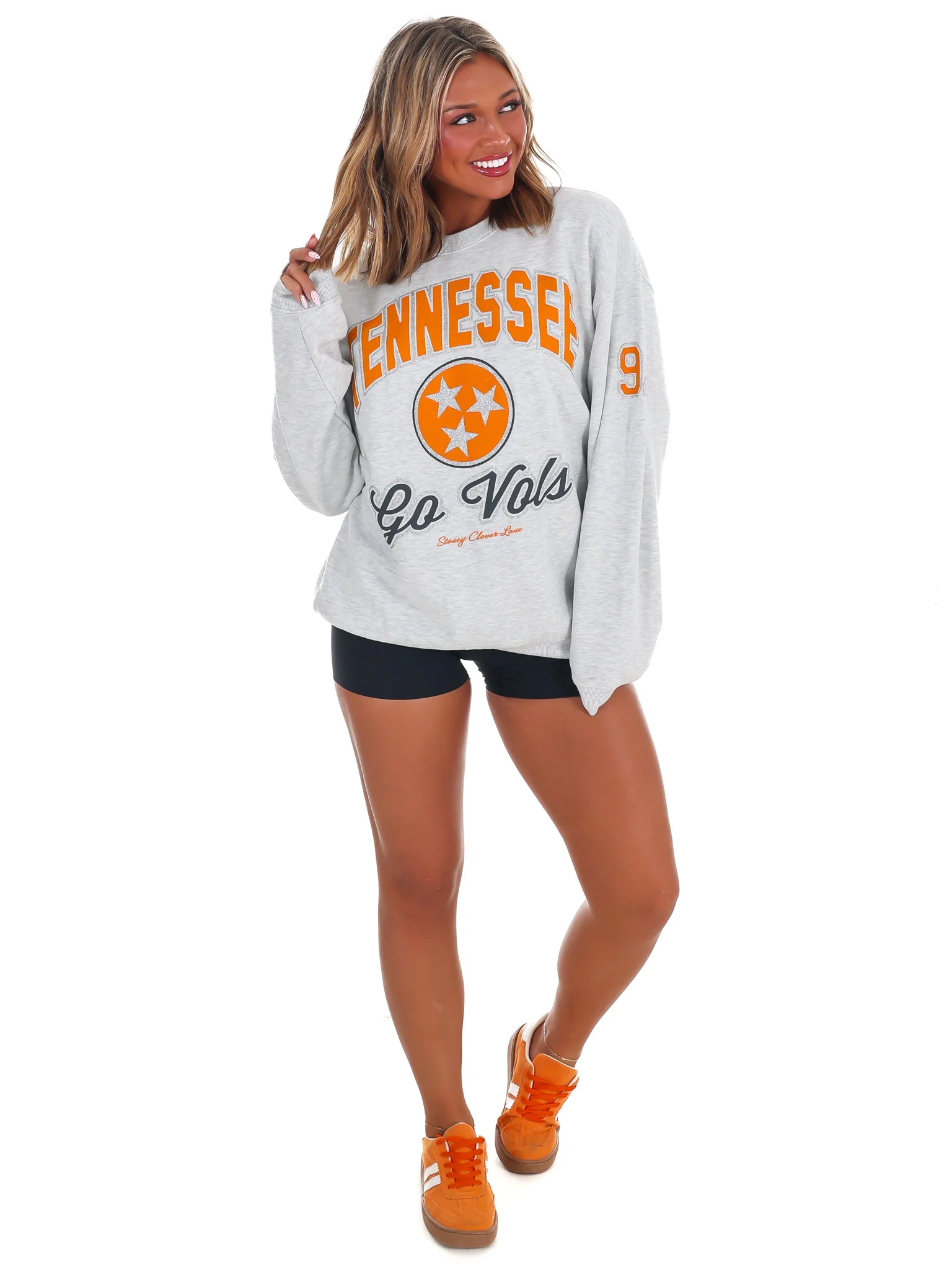 '47 x Stoney Clover Lane Tennessee Relay Glitter Arch Oversized Sweatshirt - Image 2