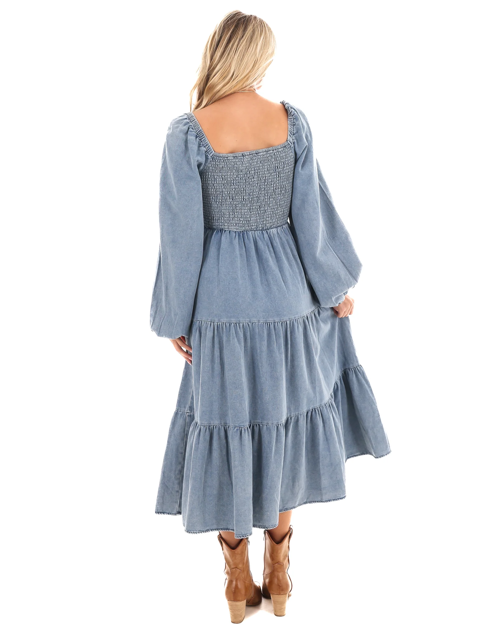 A Better Life Denim Midi Dress - Image 6