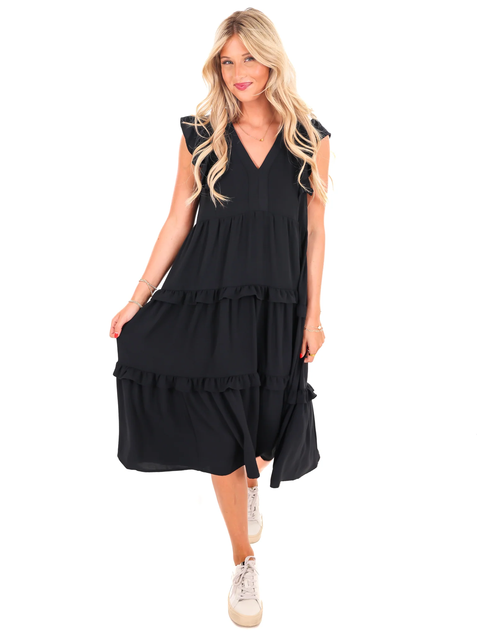 A Little Love Ruffle Midi Dress - Image 7
