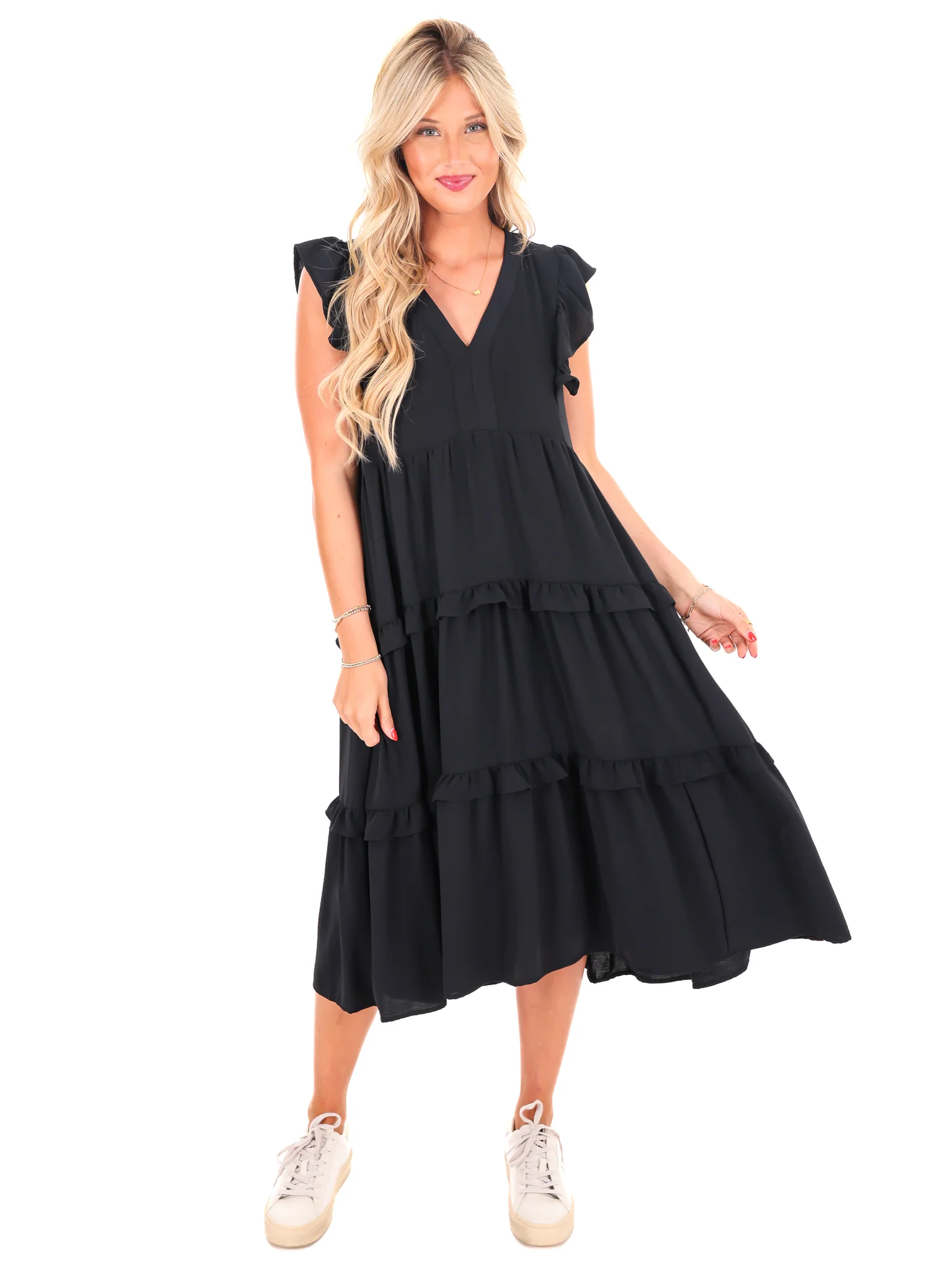 A Little Love Ruffle Midi Dress - Image 8