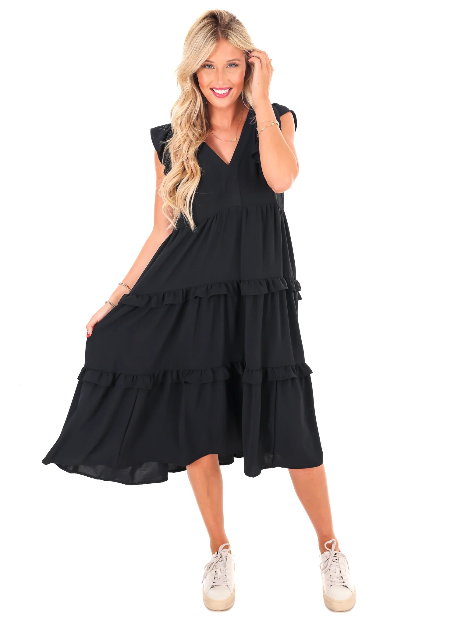 A Little Love Ruffle Midi Dress - Image 9