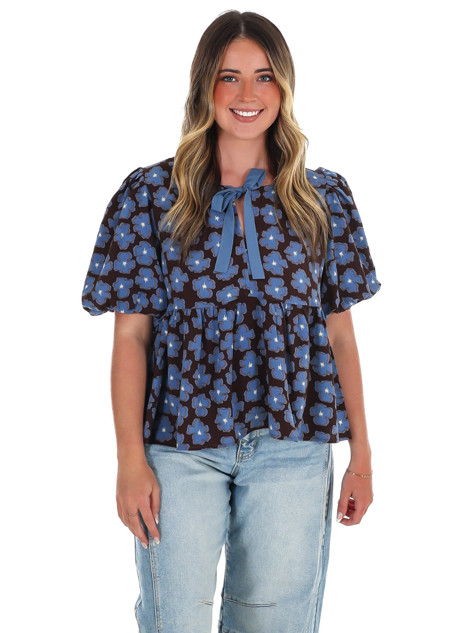 A Little Something Floral Babydoll Top - Image 12