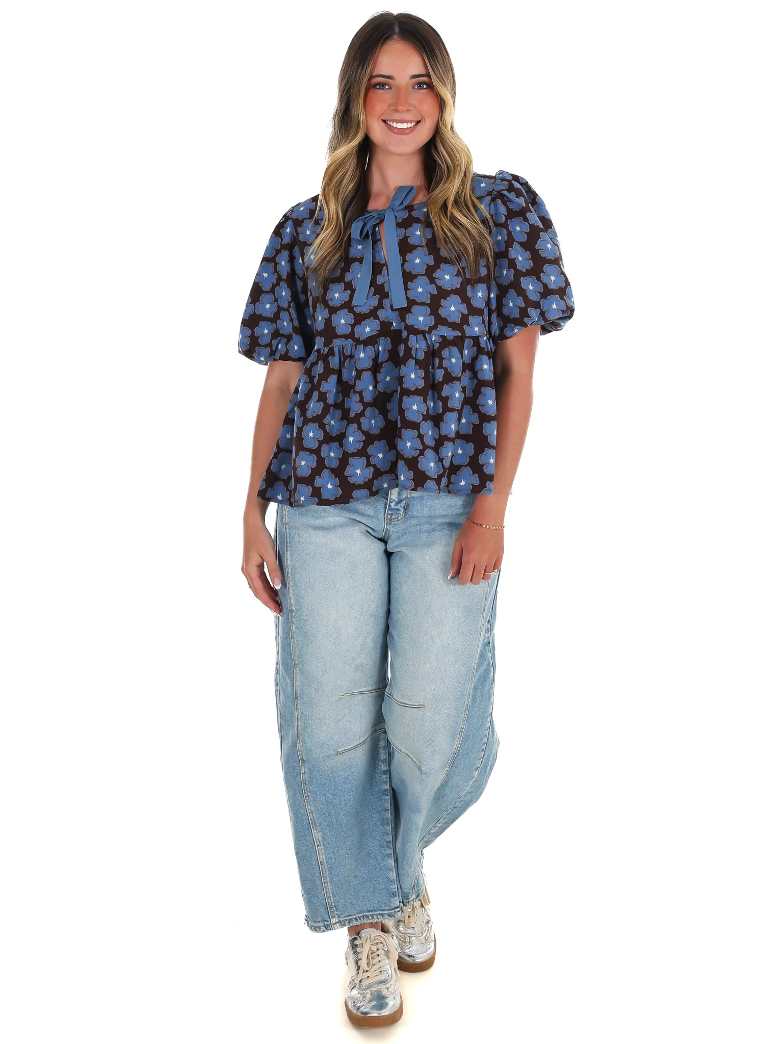A Little Something Floral Babydoll Top - Image 13
