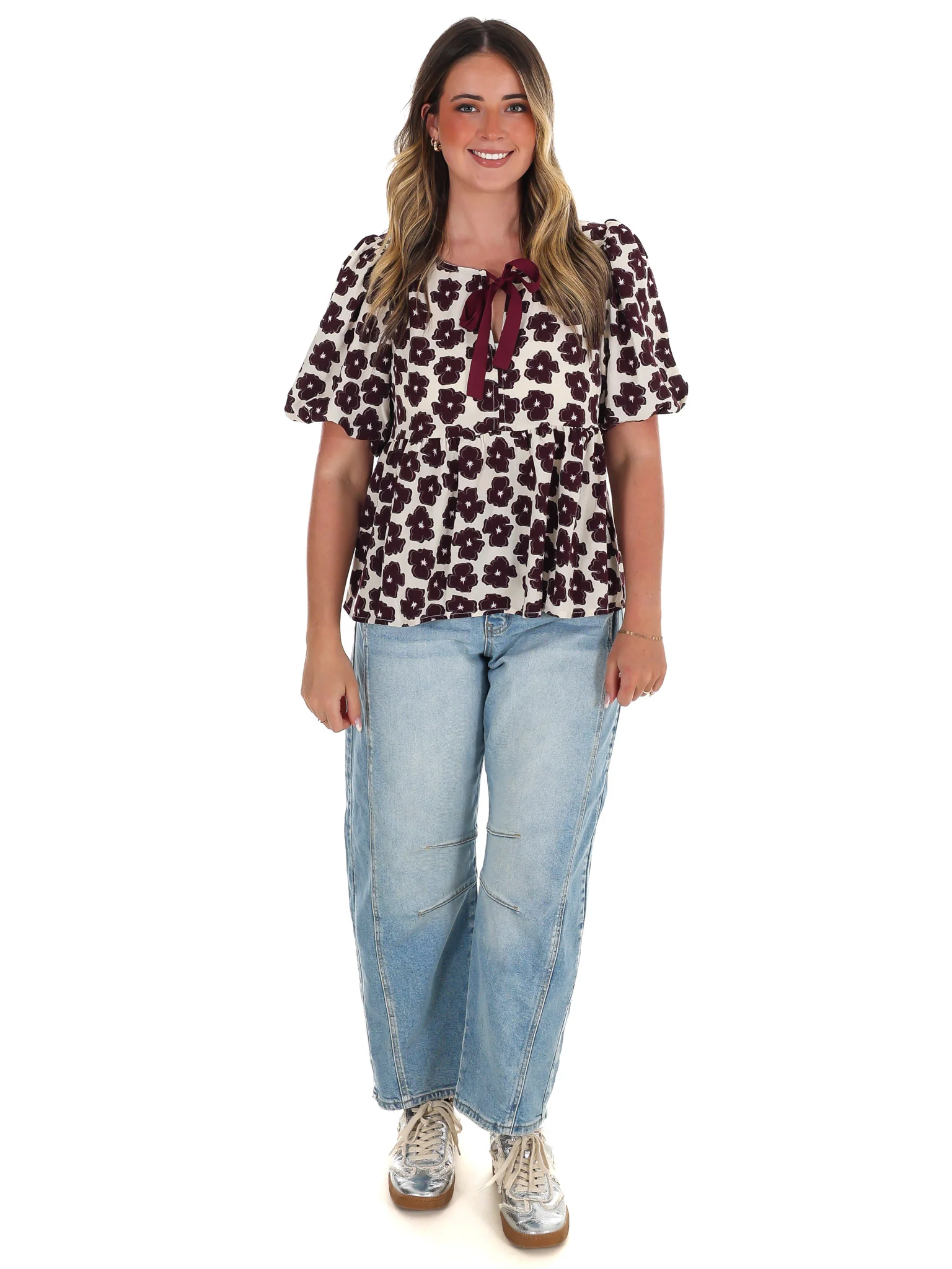 A Little Something Floral Babydoll Top - Image 2