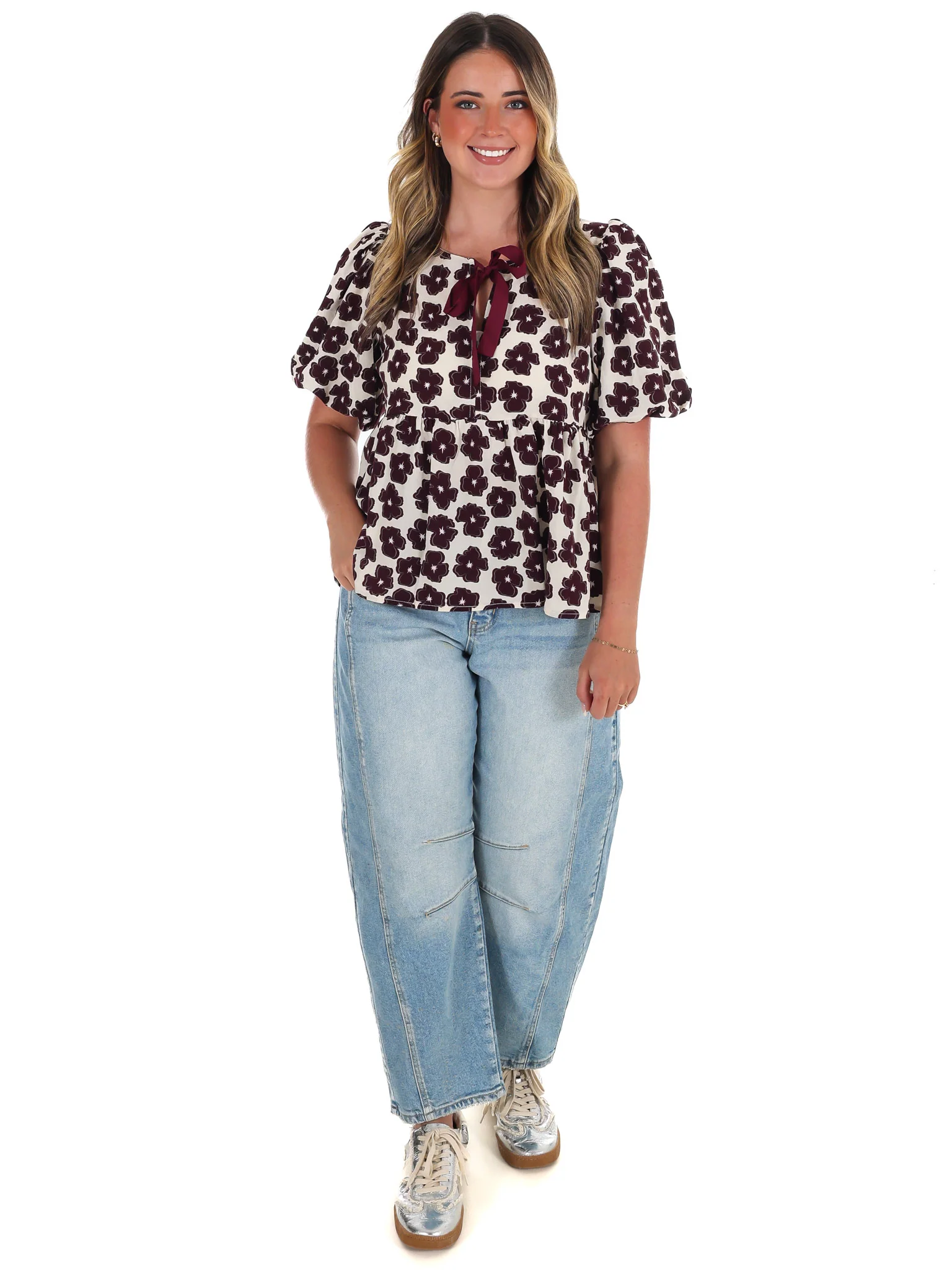 A Little Something Floral Babydoll Top - Image 6