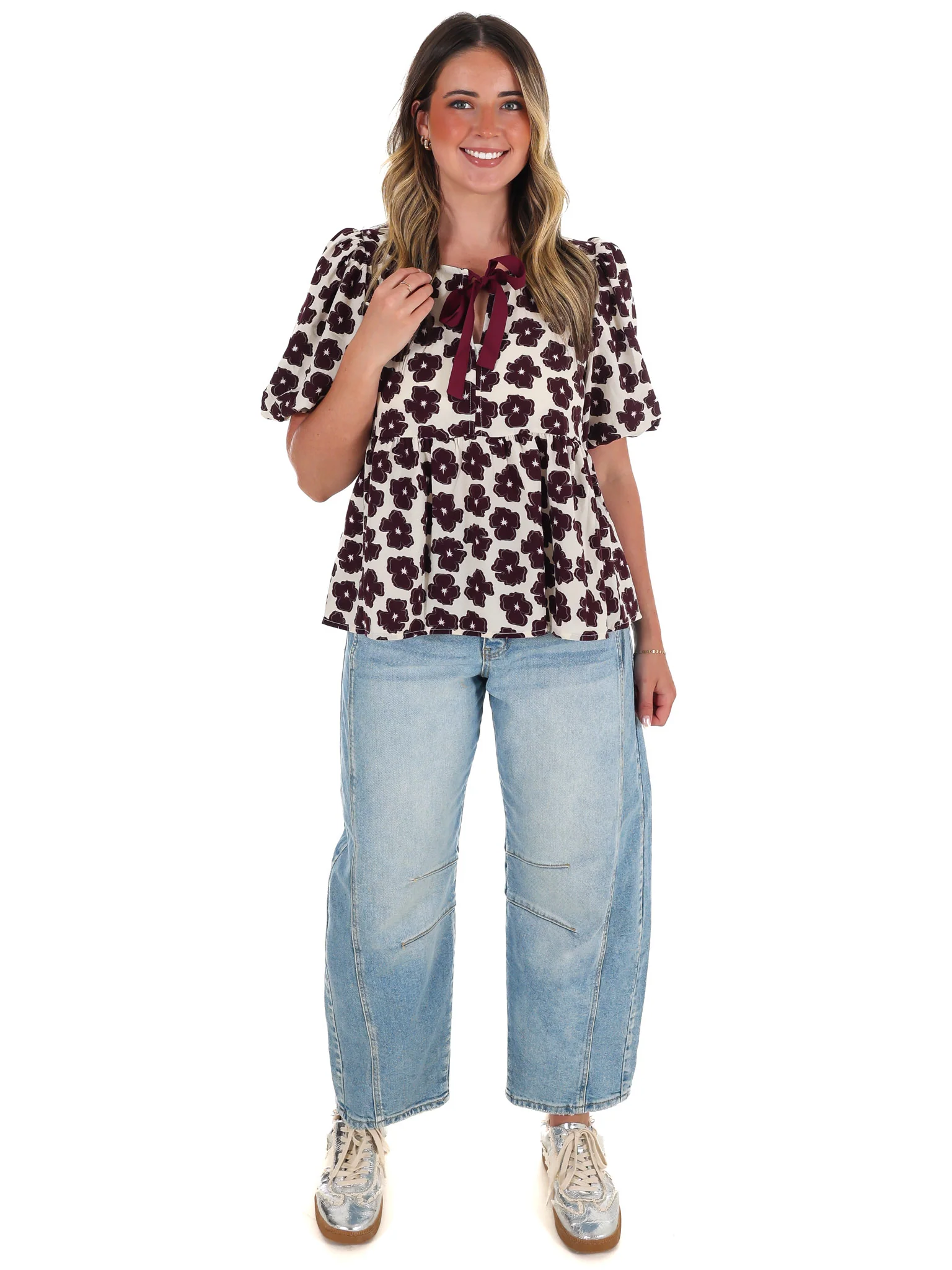 A Little Something Floral Babydoll Top - Image 8