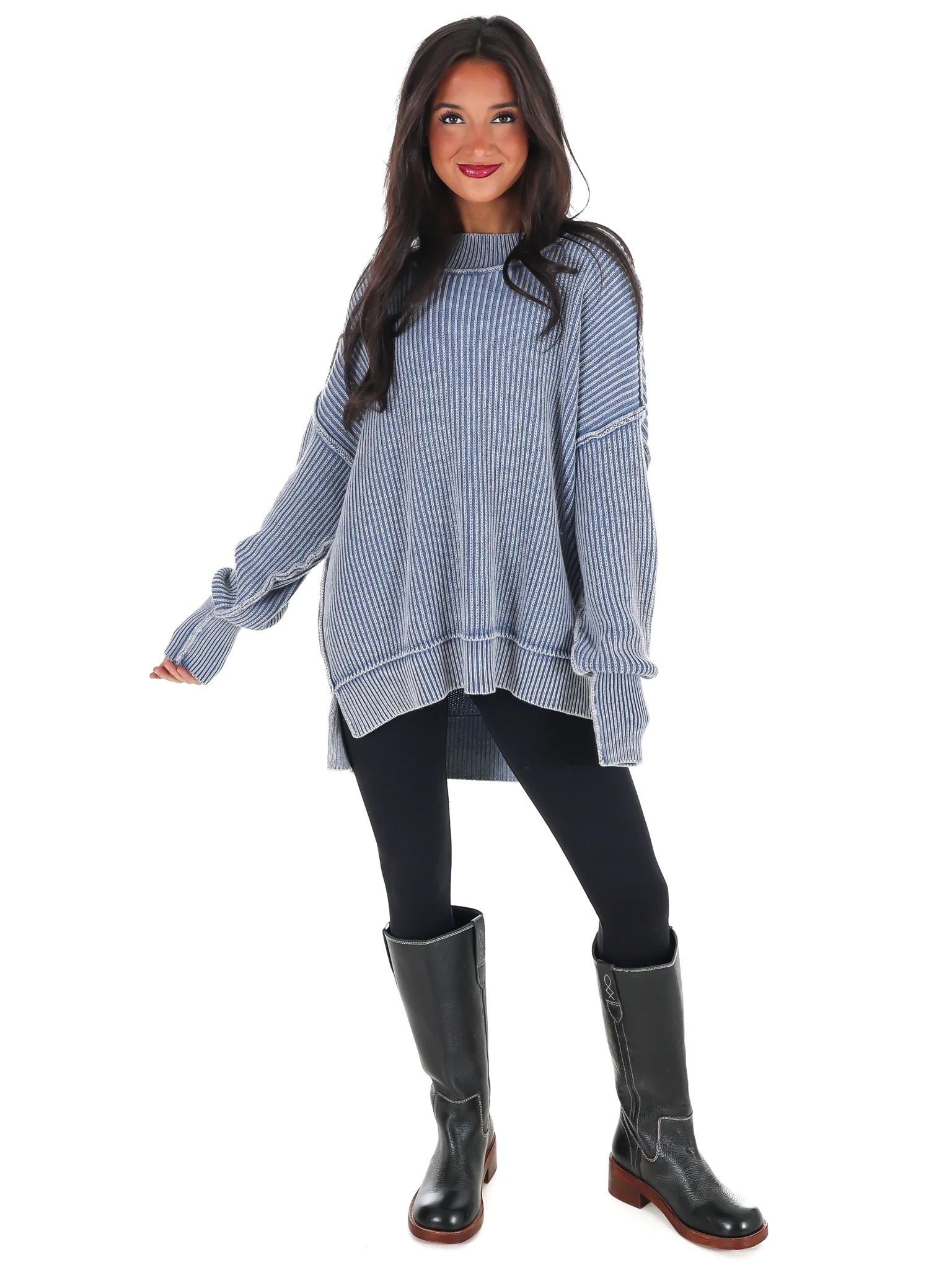 Acid Wash Oversized Sweater Doorbuster - Image 15