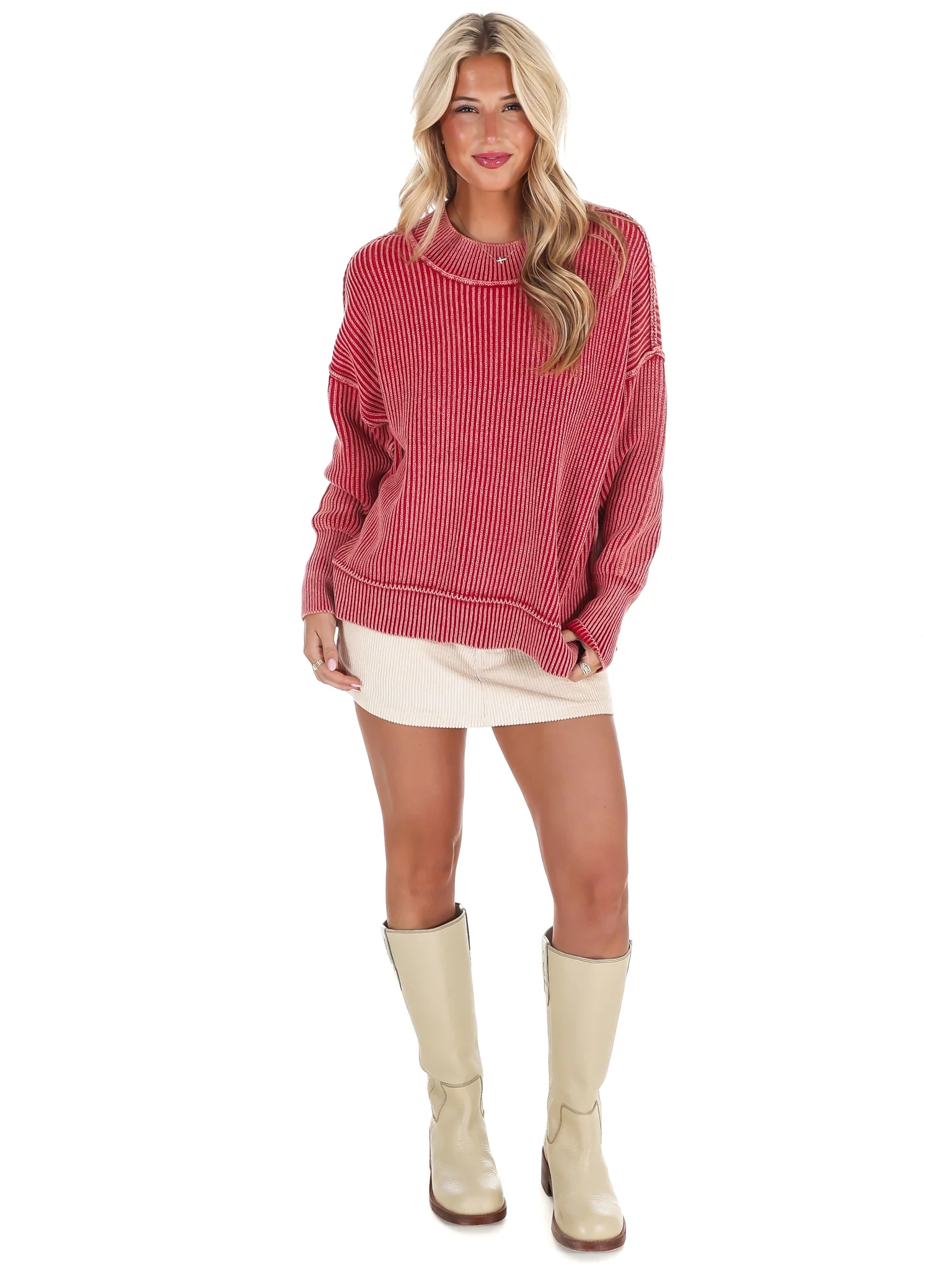 Acid Wash Oversized Sweater Doorbuster - Image 2