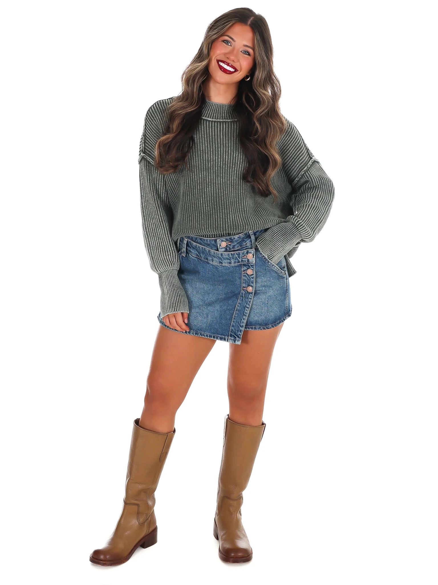 Acid Wash Oversized Sweater Doorbuster - Image 33