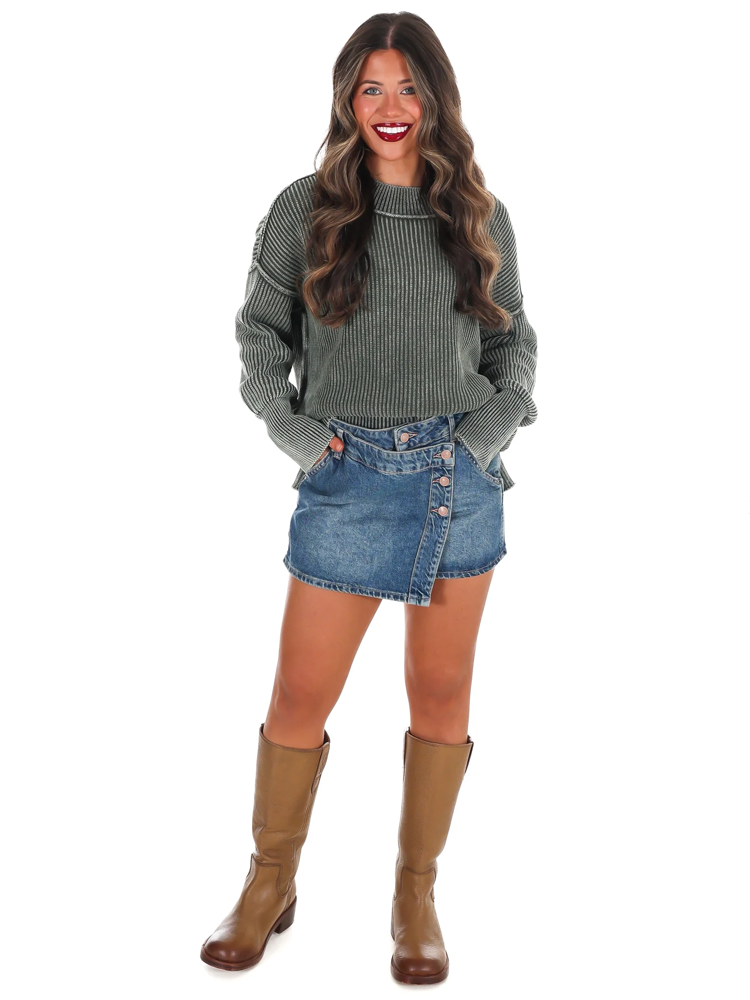 Acid Wash Oversized Sweater Doorbuster - Image 37