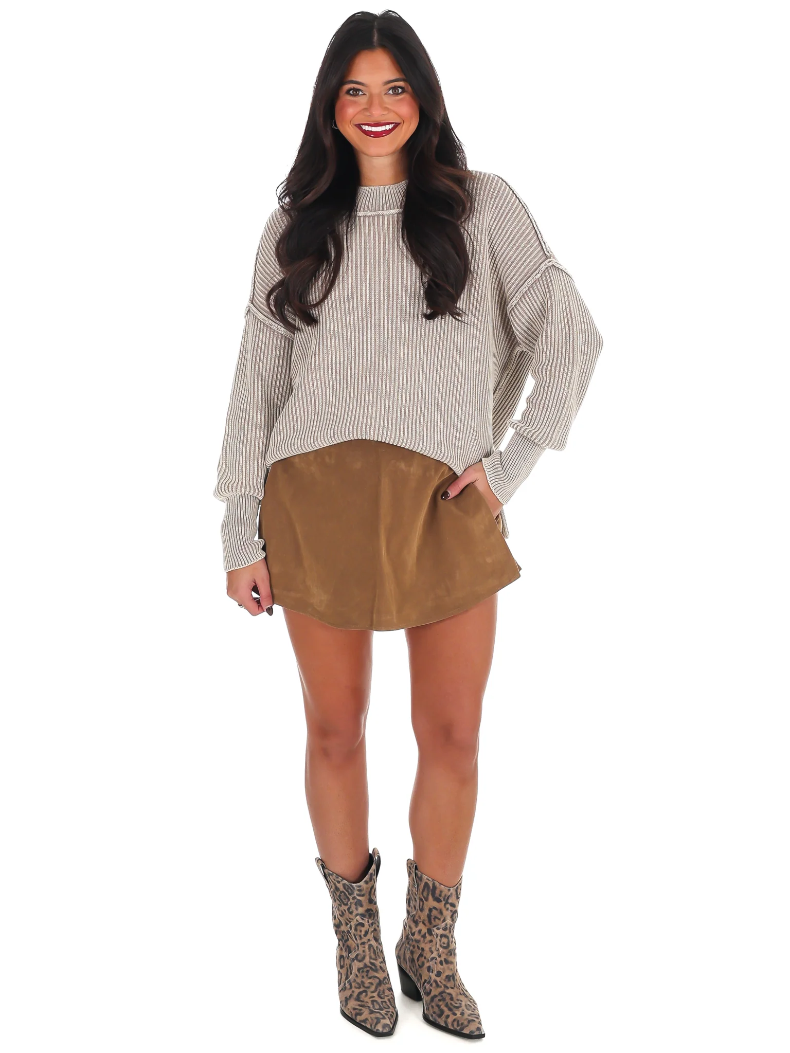 Acid Wash Oversized Sweater Doorbuster - Image 41
