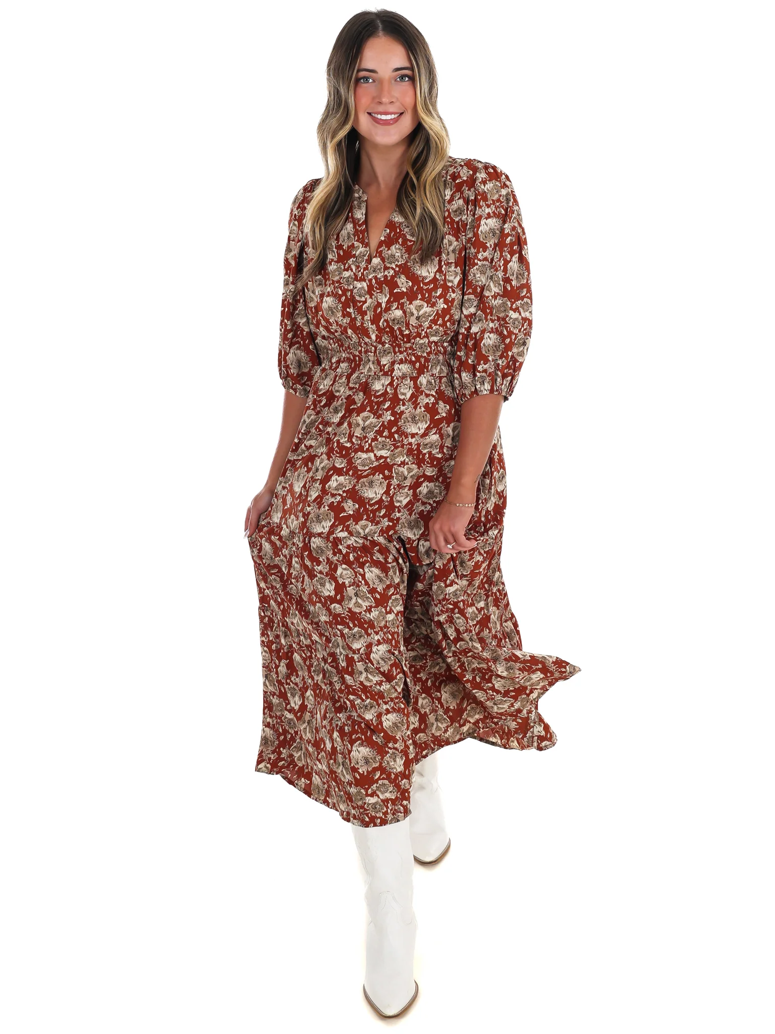 Acorn Trail Printed Midi Dress - Image 6