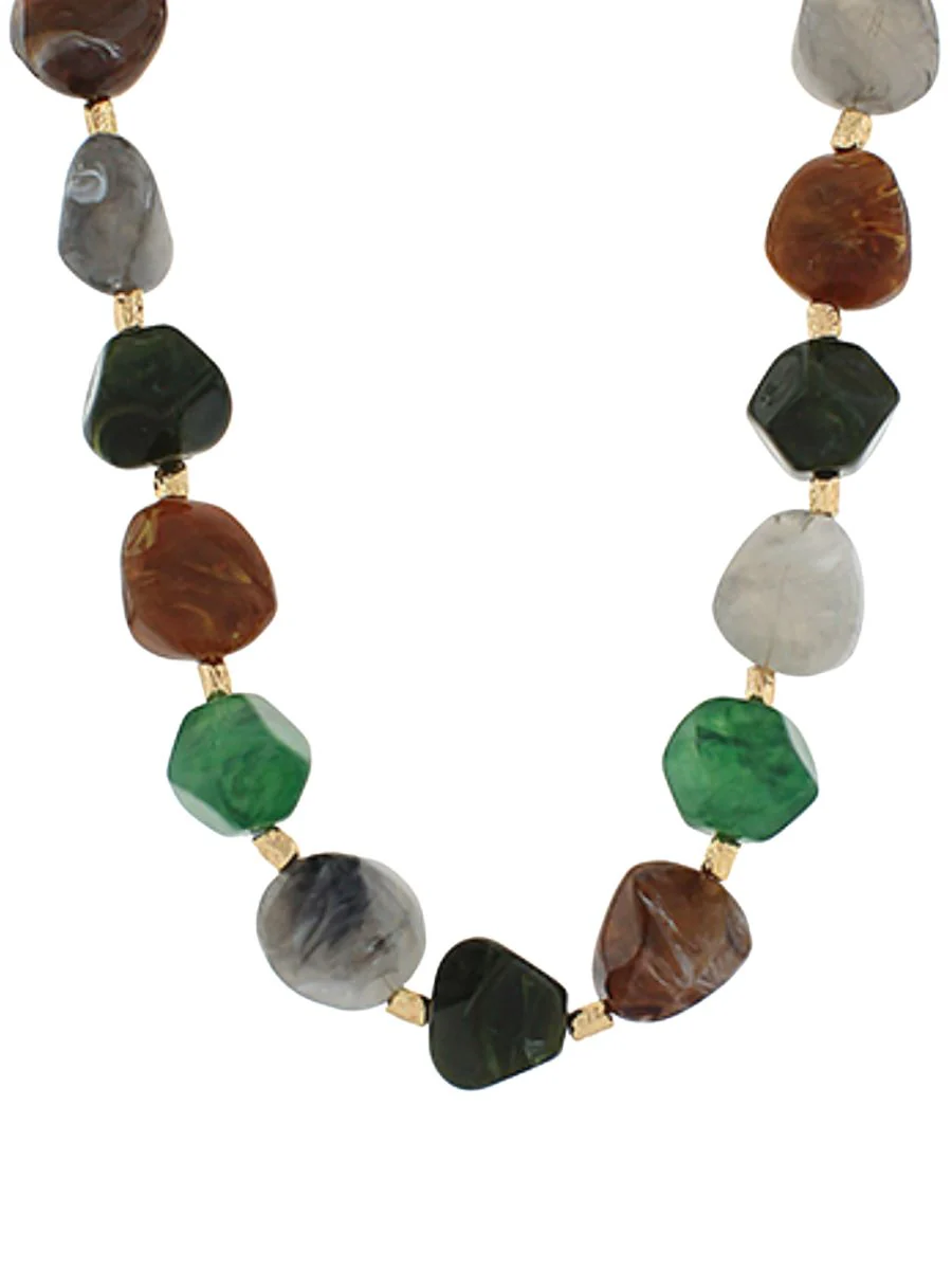 Acrylic Nuggets Shape Necklace