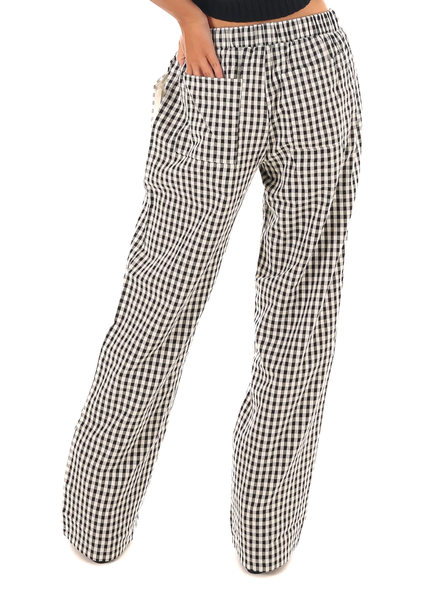 All Day Comfort Gingham Pants - Image 4