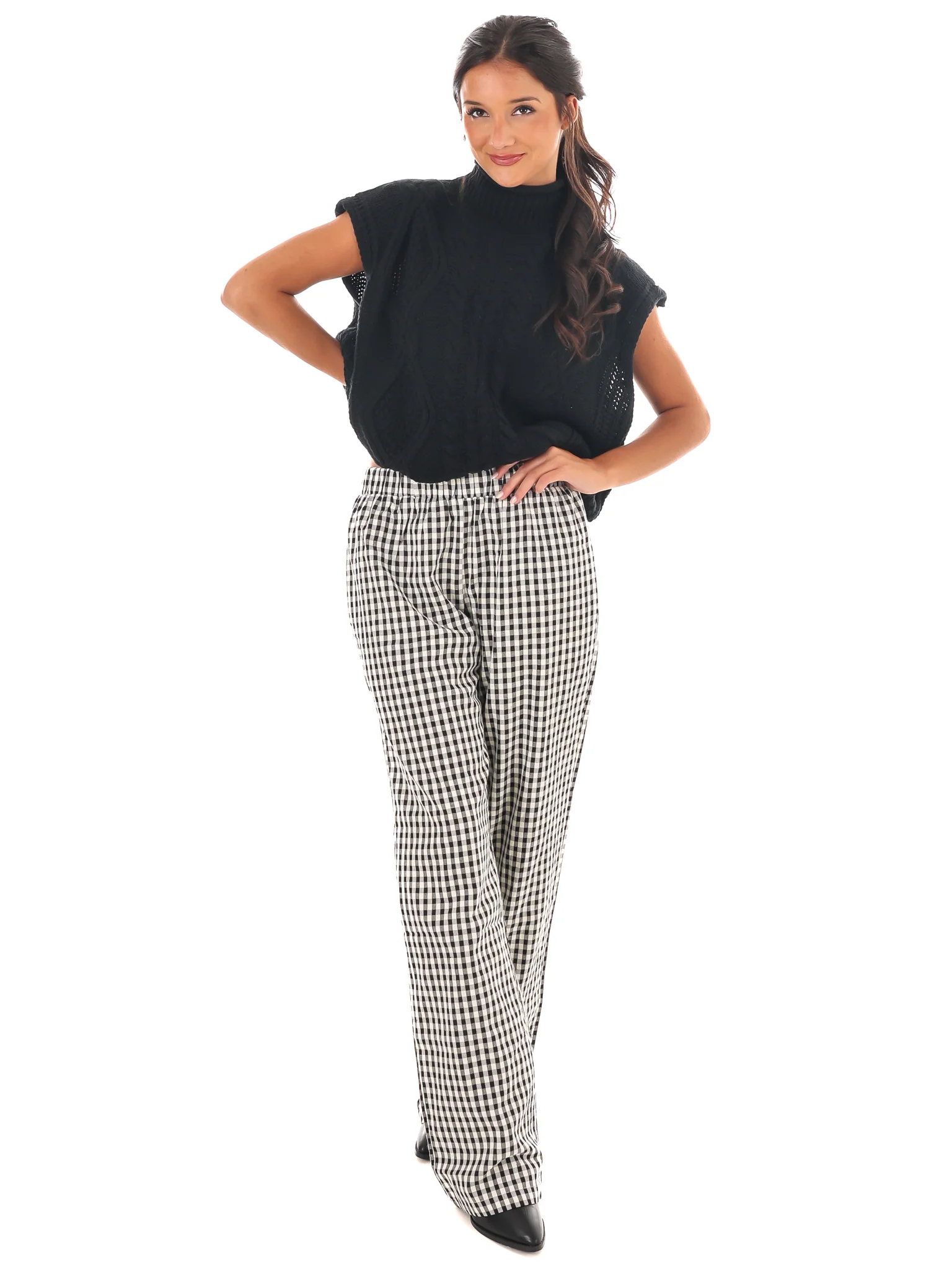 All Day Comfort Gingham Pants - Image 5