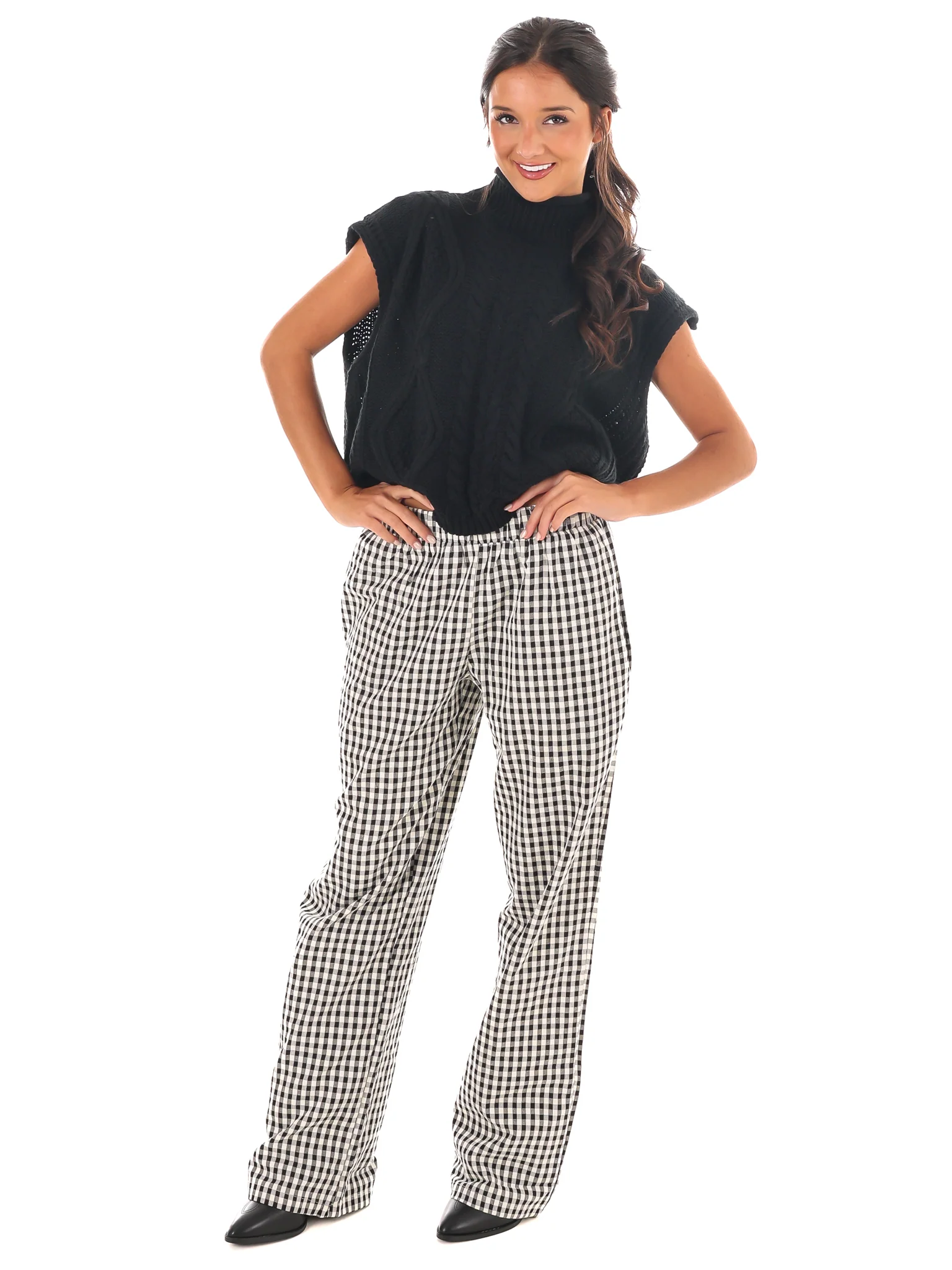 All Day Comfort Gingham Pants - Image 7