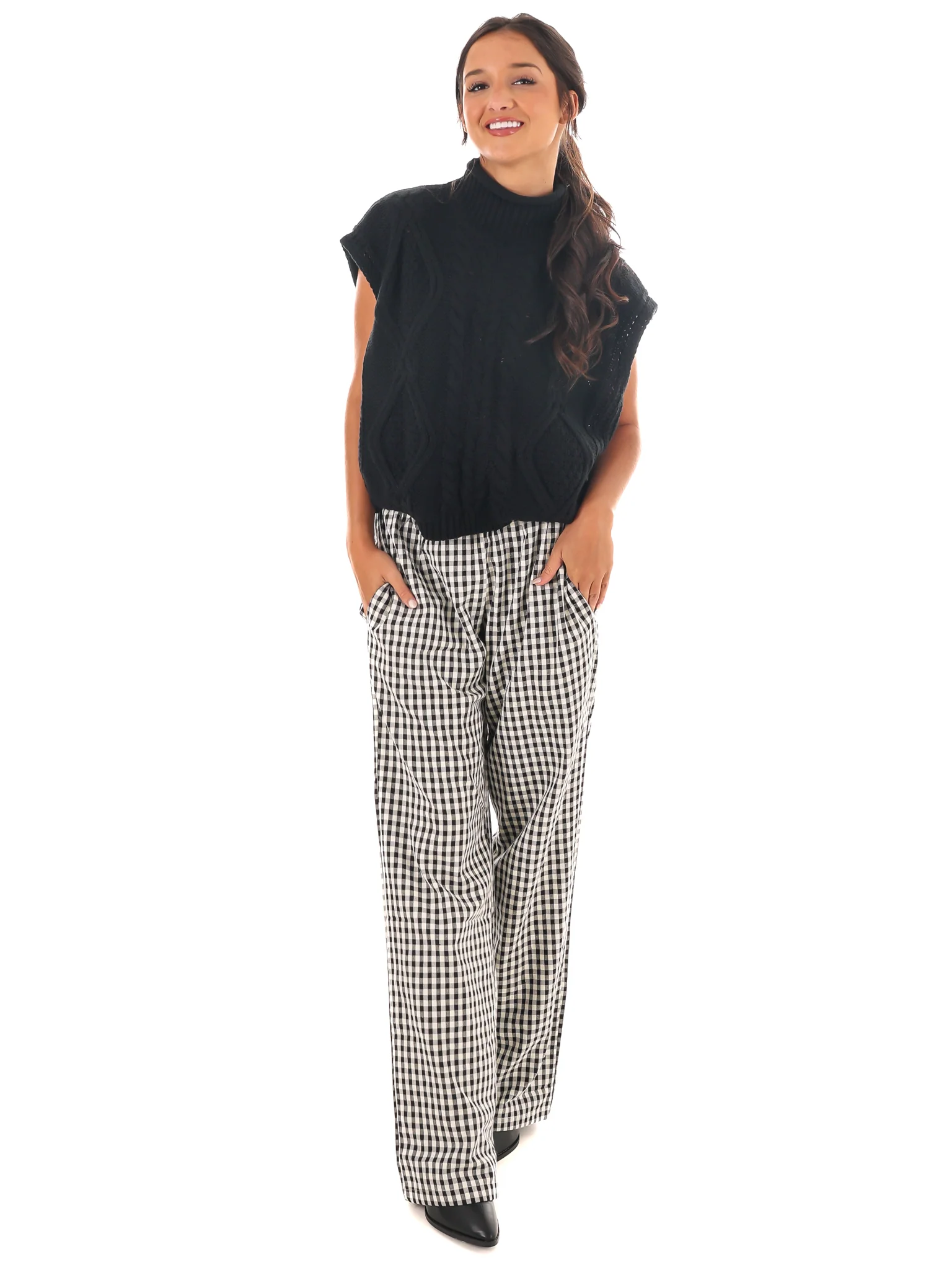 All Day Comfort Gingham Pants - Image 8