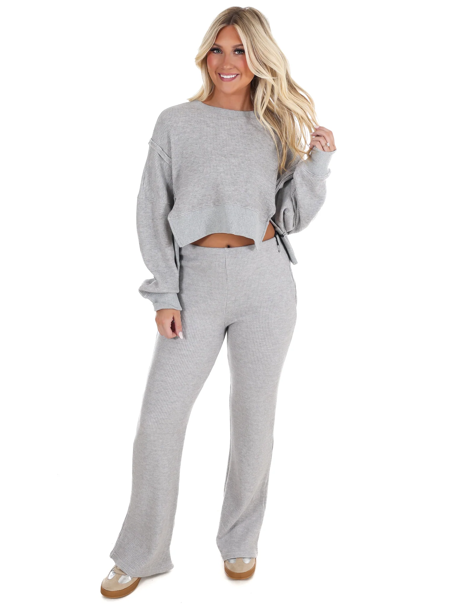 All Day Cozy Waffle Knit Sweater Set - Image 2