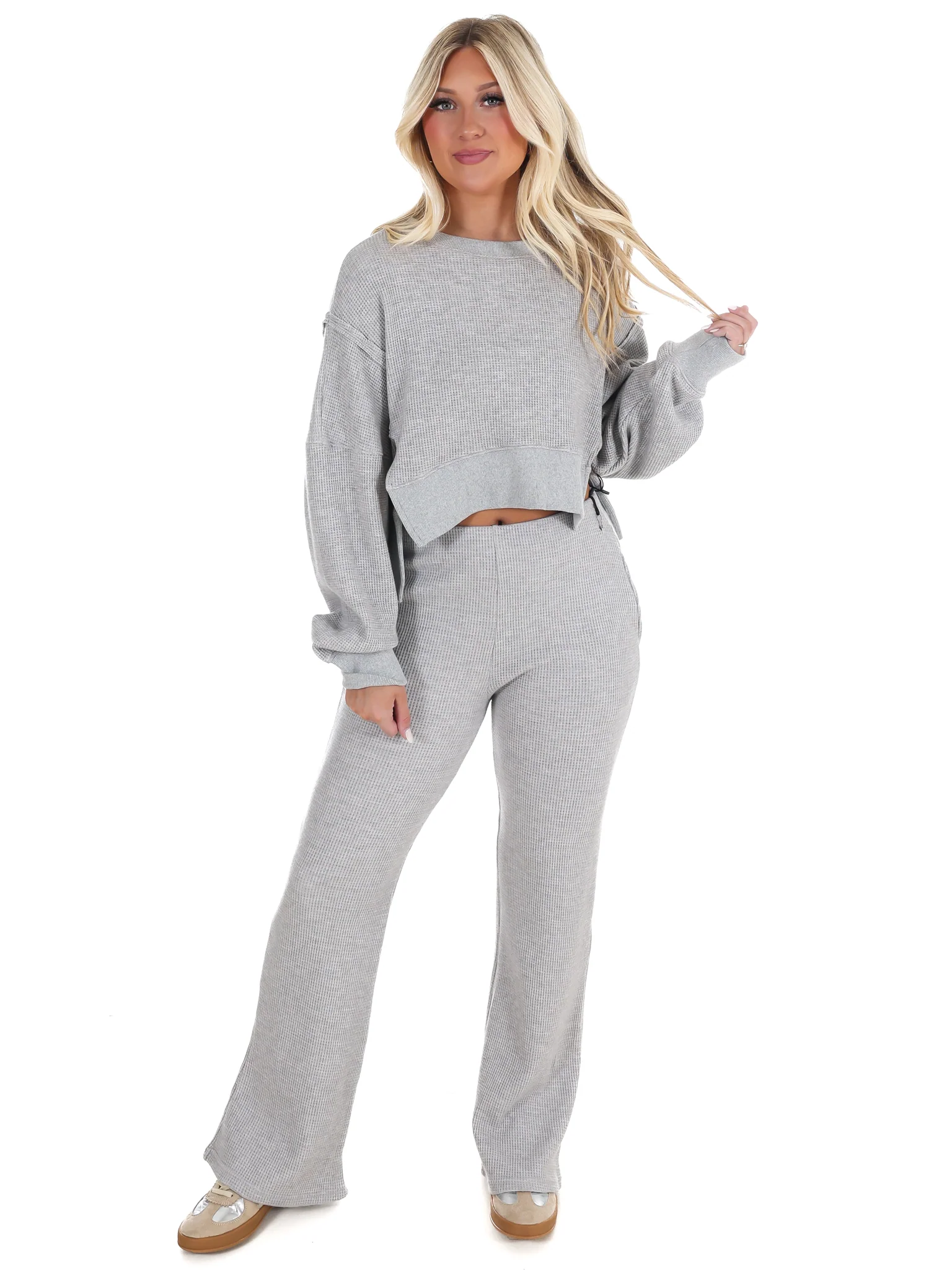 All Day Cozy Waffle Knit Sweater Set - Image 7