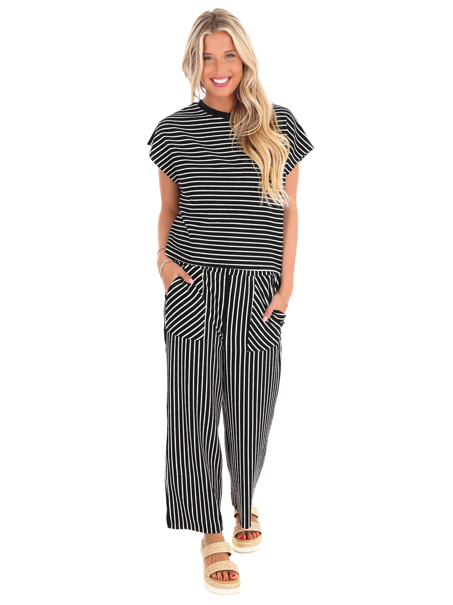 All is Well Stripe Two Piece Set - Image 3