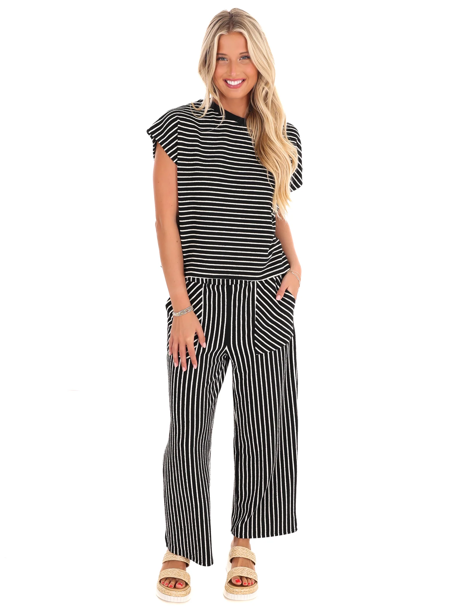 All is Well Stripe Two Piece Set - Image 4