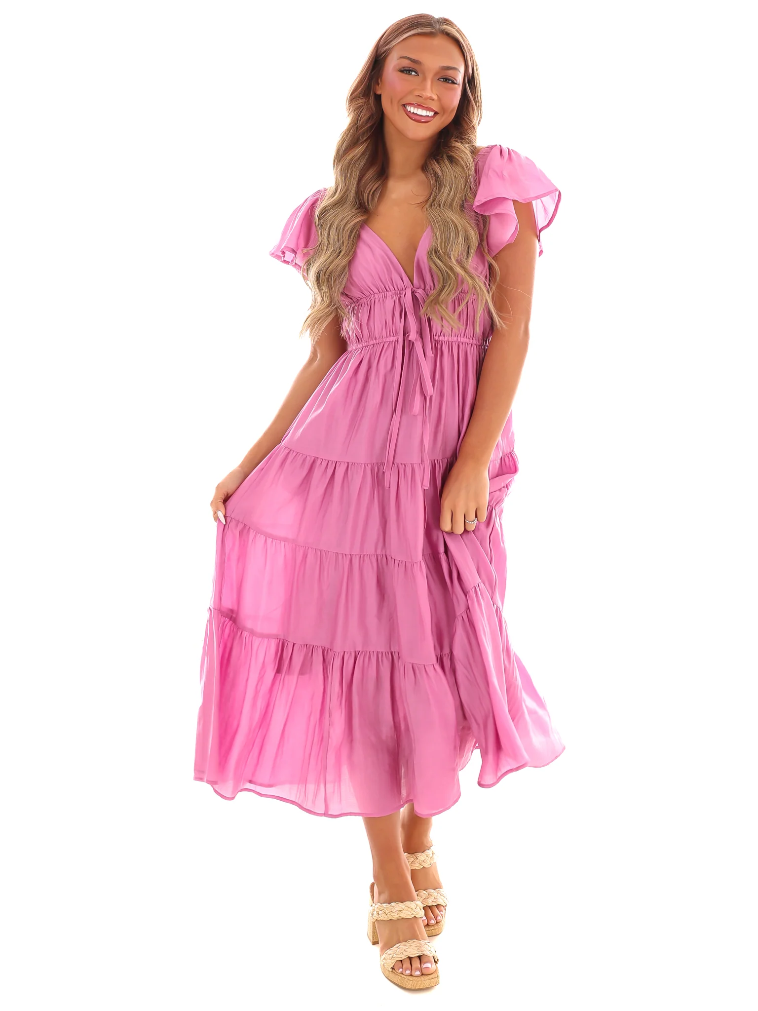 Always Forever Tiered Midi Dress - Image 17