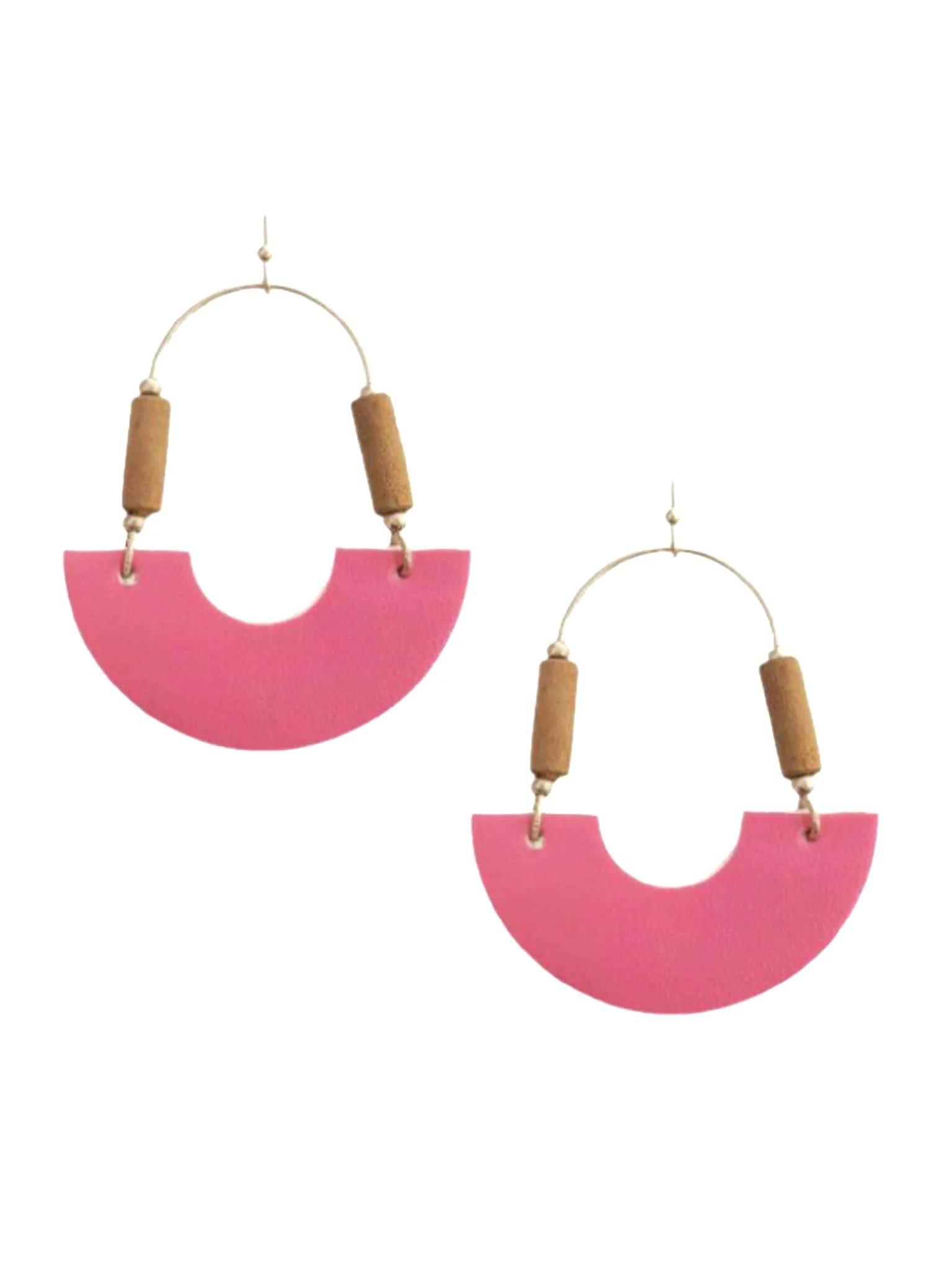 Arch Semi Circle Drop Earrings - Image 2