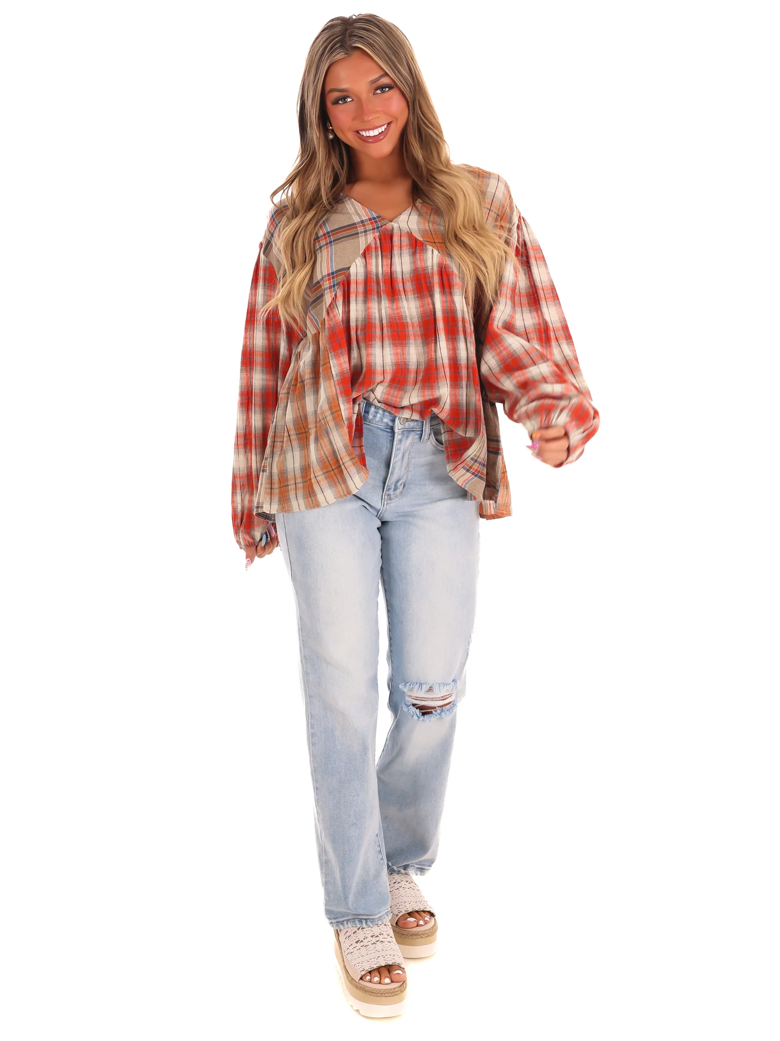 Autumn Afternoon Plaid Top - Image 11