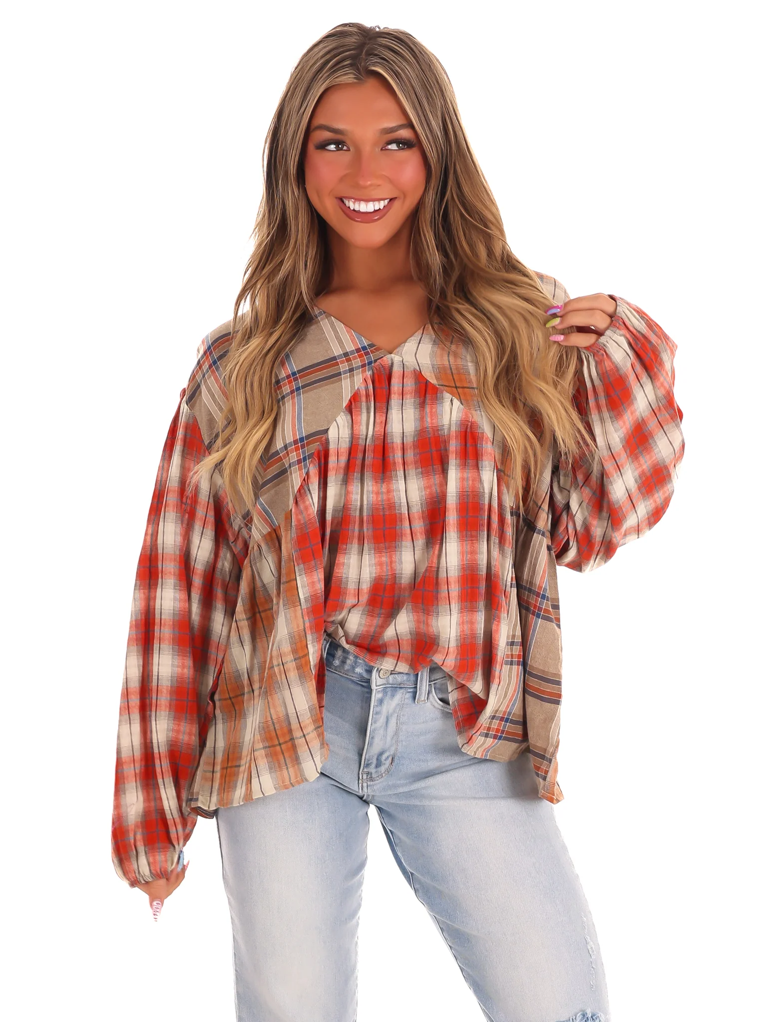 Autumn Afternoon Plaid Top - Image 12