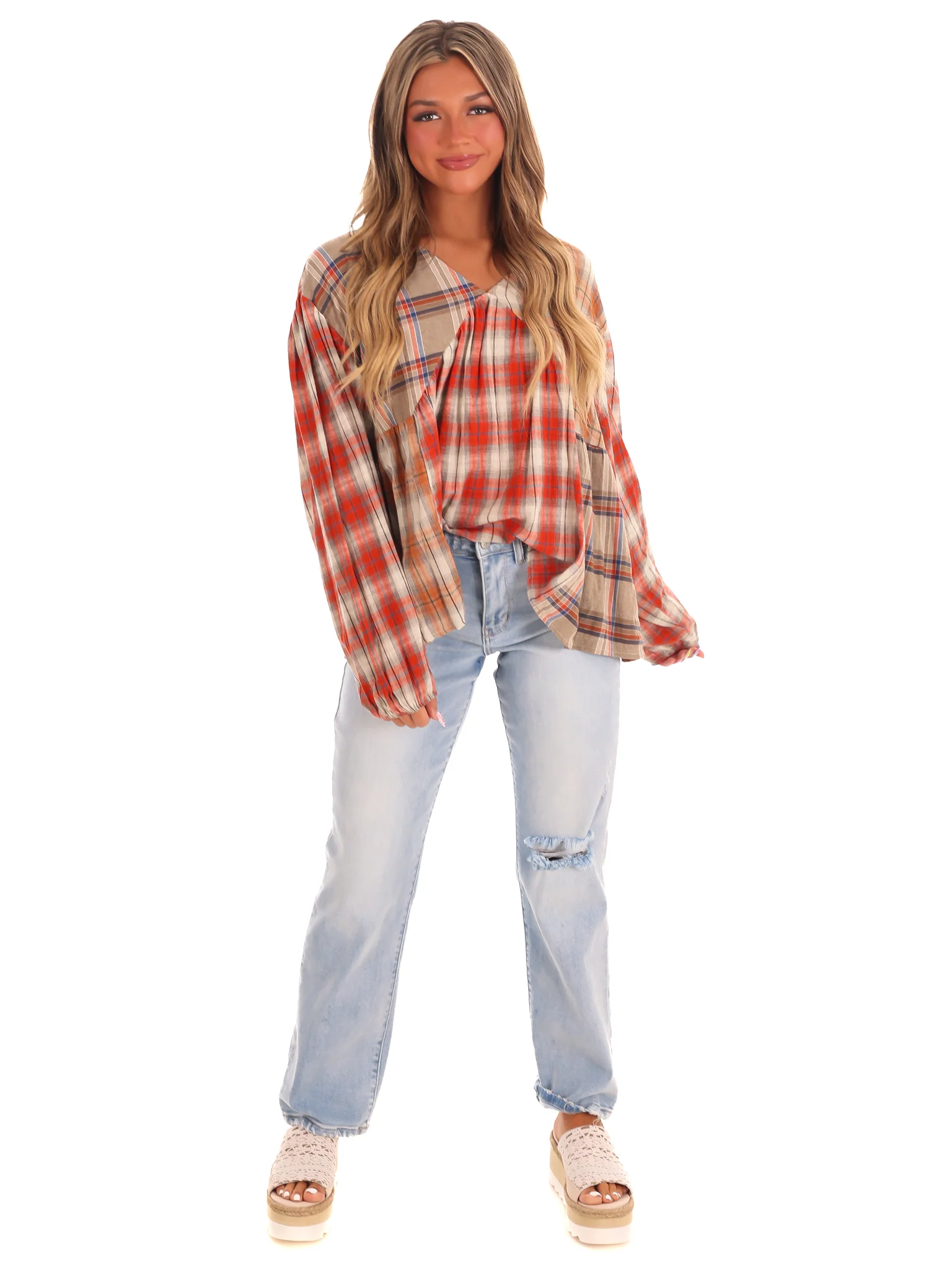 Autumn Afternoon Plaid Top - Image 13