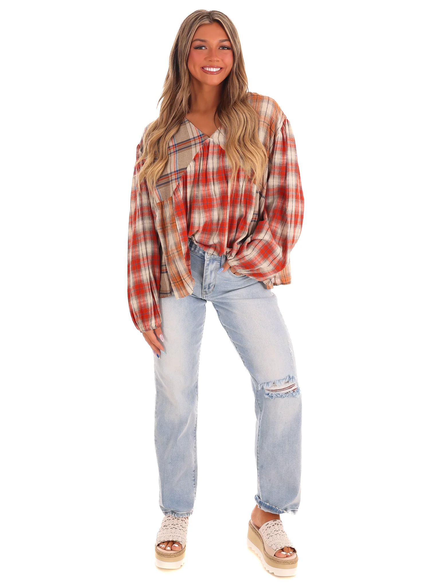 Autumn Afternoon Plaid Top - Image 14