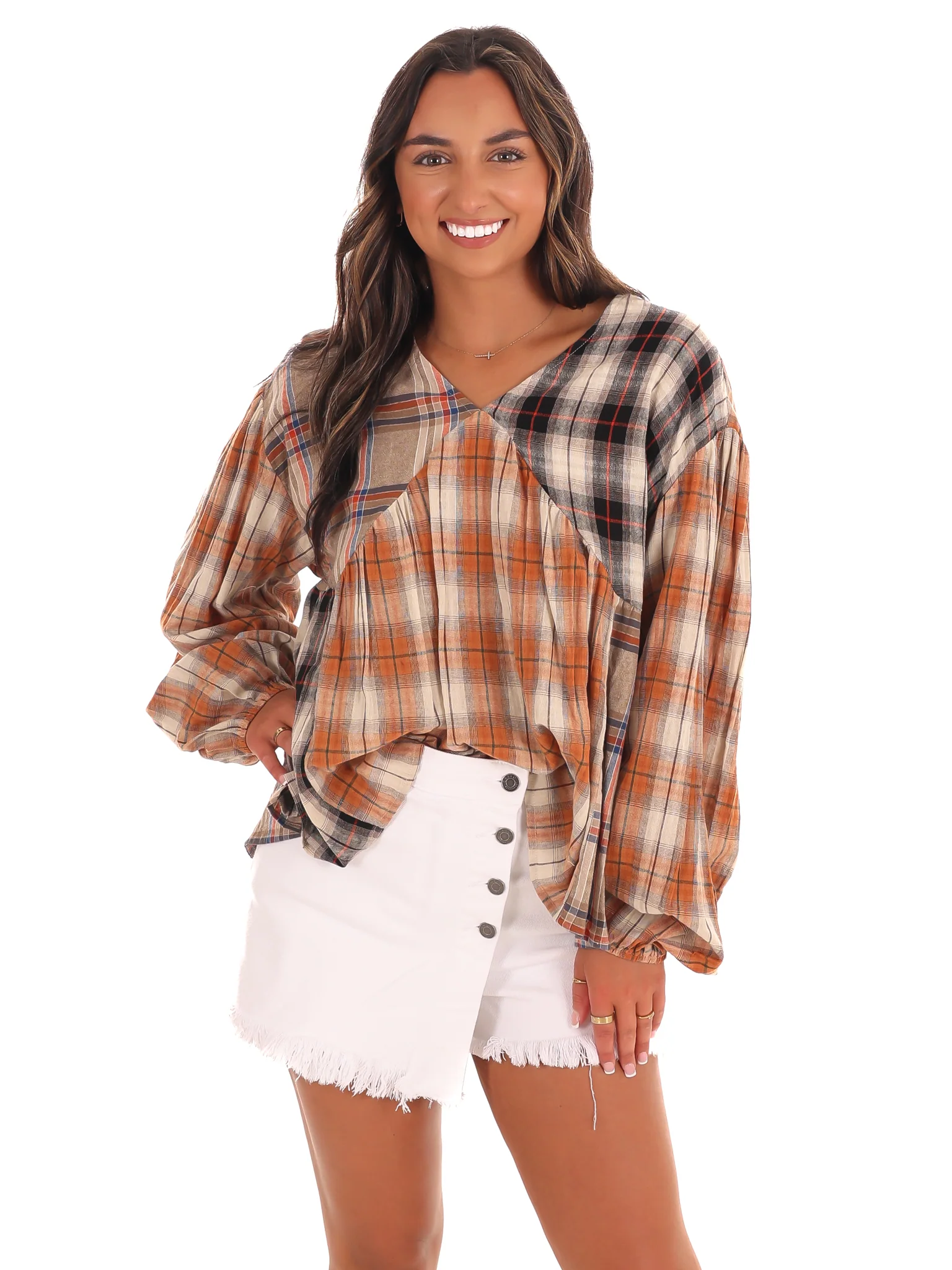 Autumn Afternoon Plaid Top - Image 5