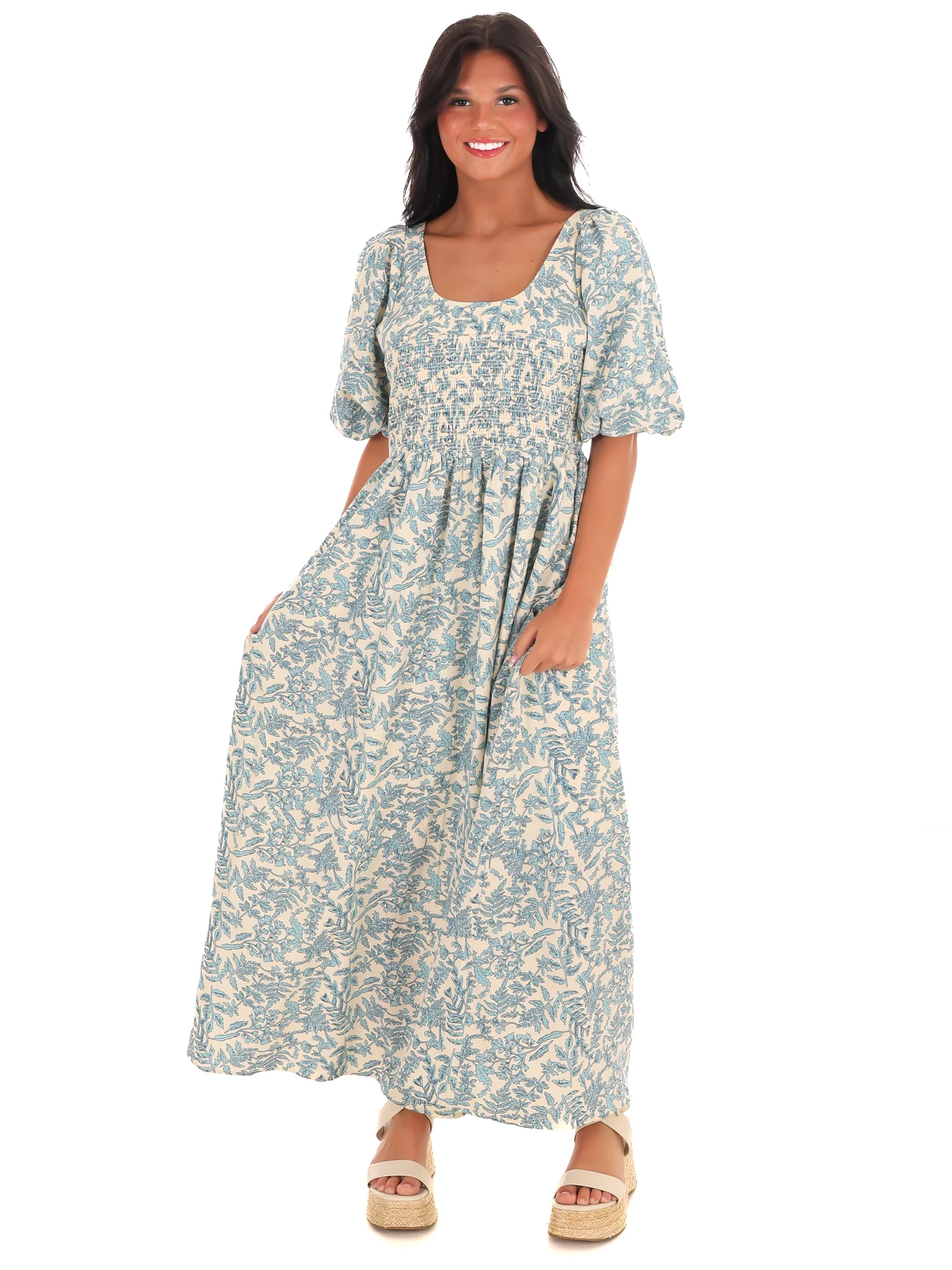 Autumn Dreams Floral Midi Dress - Image 2