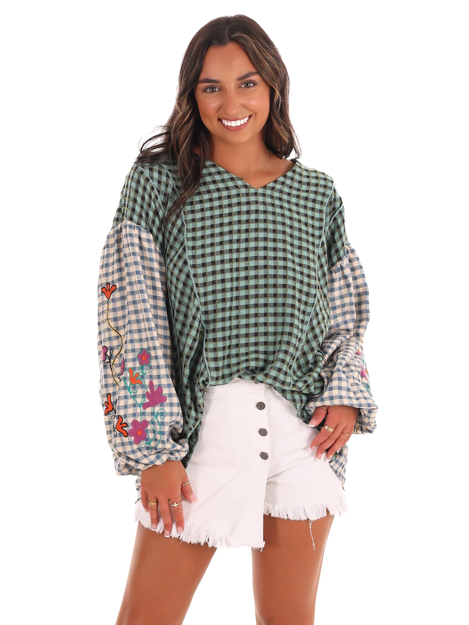Autumn Glow Plaid Top - Image 8
