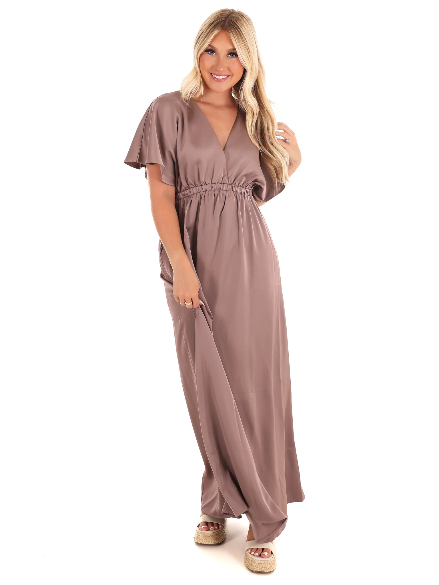 Autumn Horizon Satin Maxi Dress - Image 11