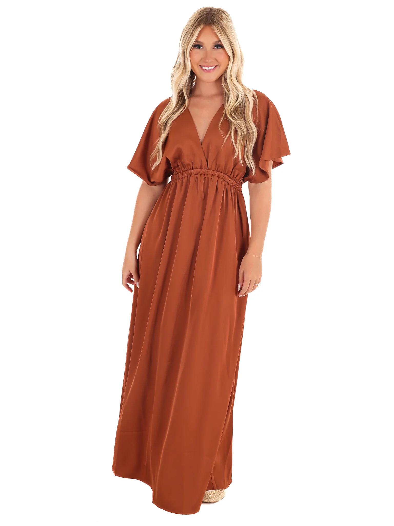 Autumn Horizon Satin Maxi Dress - Image 2