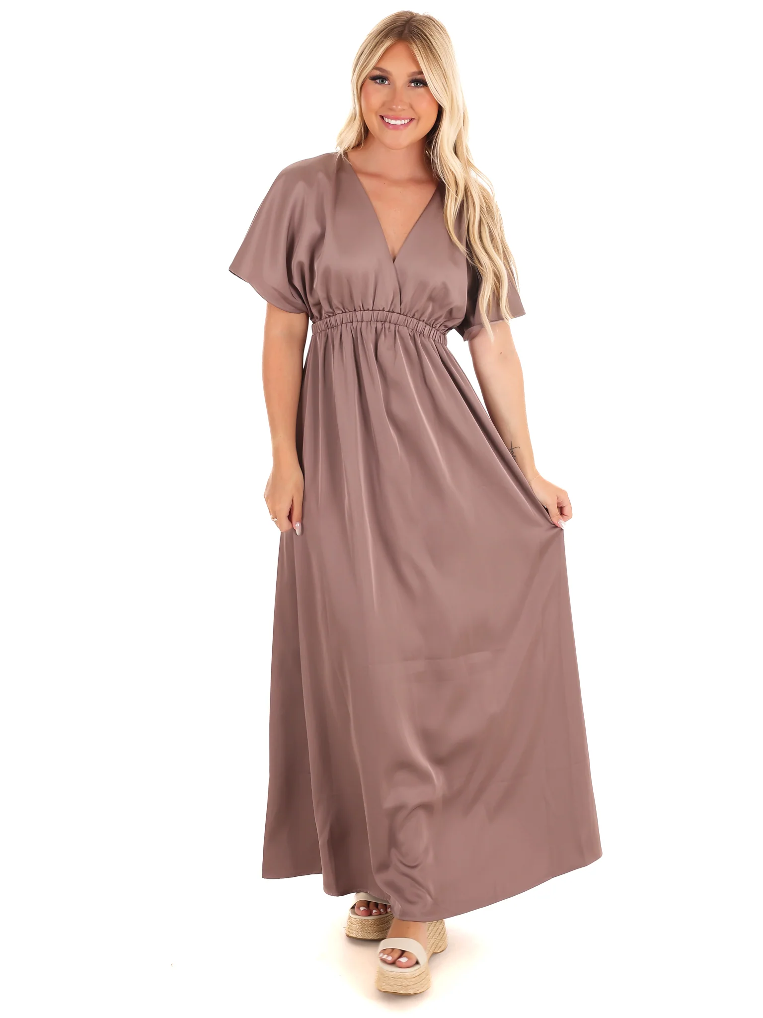 Autumn Horizon Satin Maxi Dress - Image 8