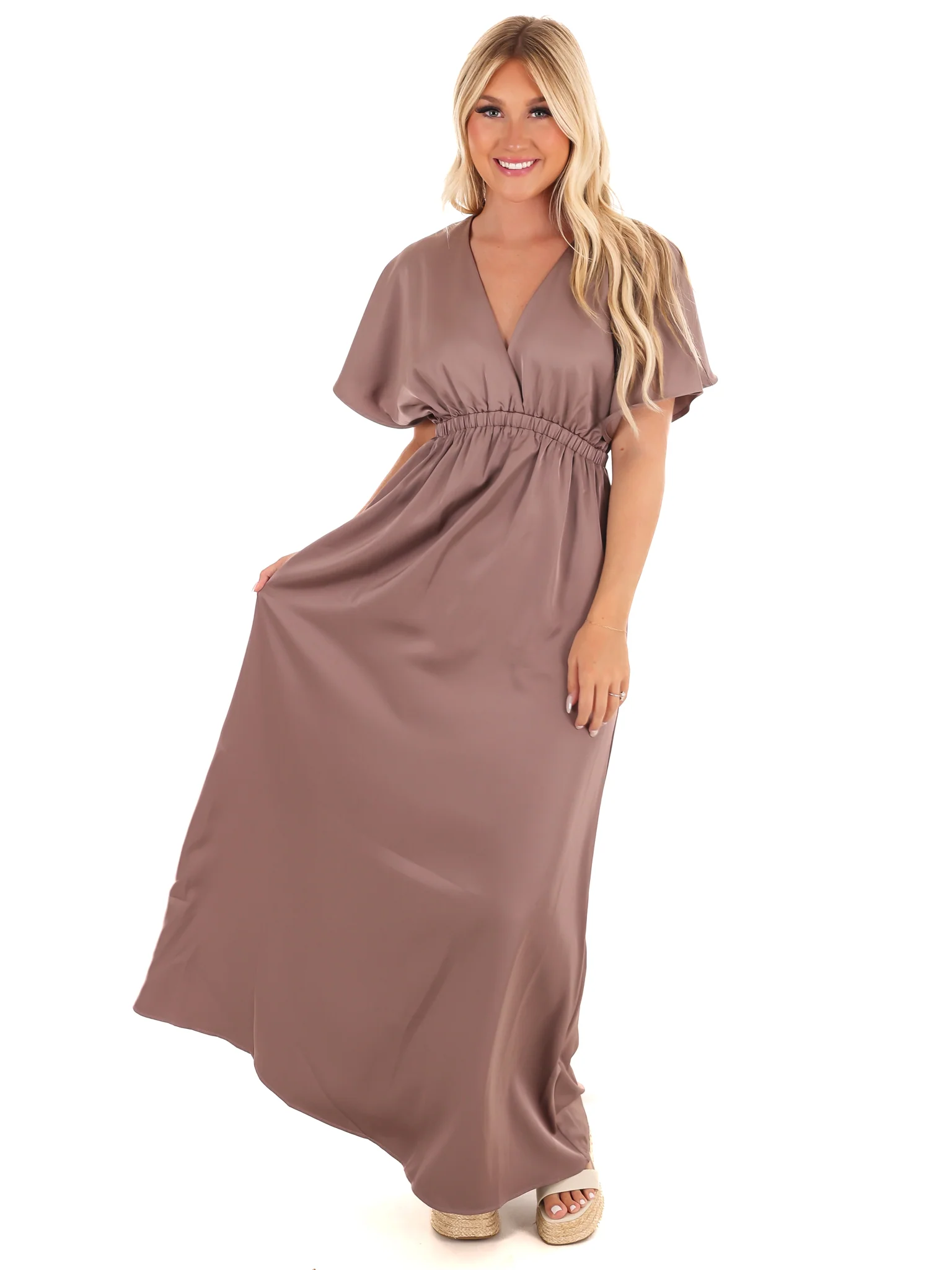 Autumn Horizon Satin Maxi Dress - Image 9