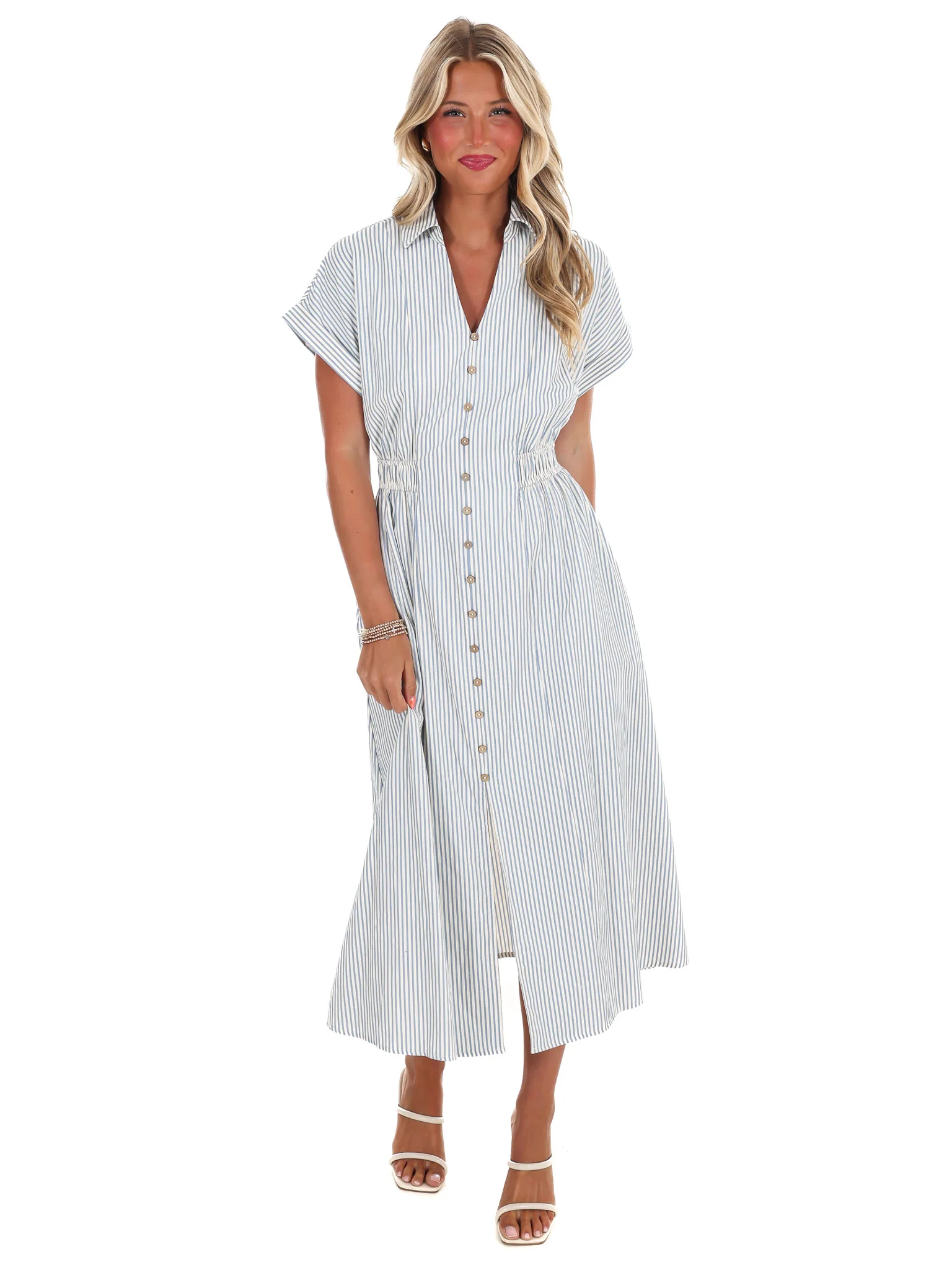 Back and Forth Stripe Midi Dress - Image 2