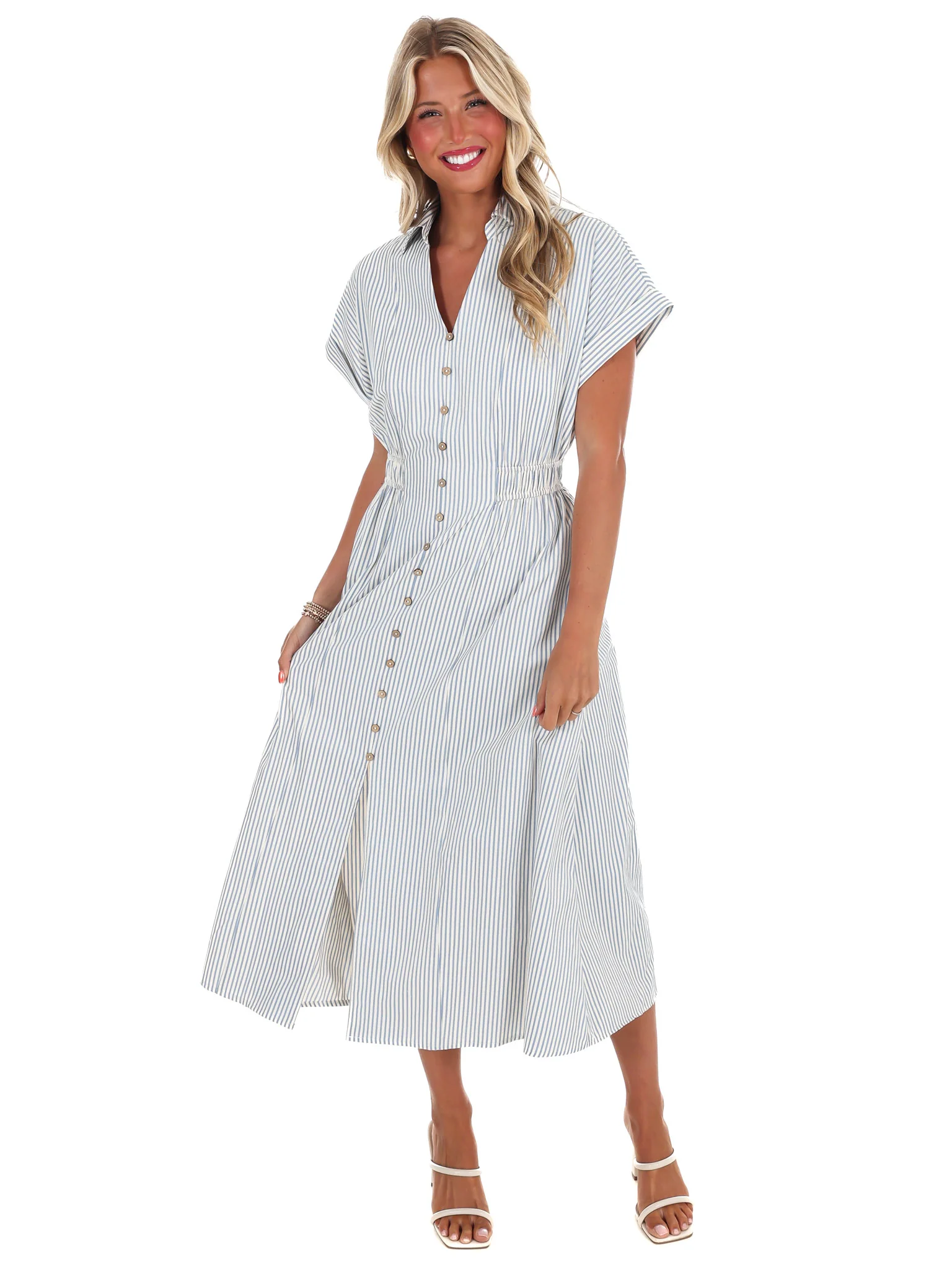 Back and Forth Stripe Midi Dress - Image 4