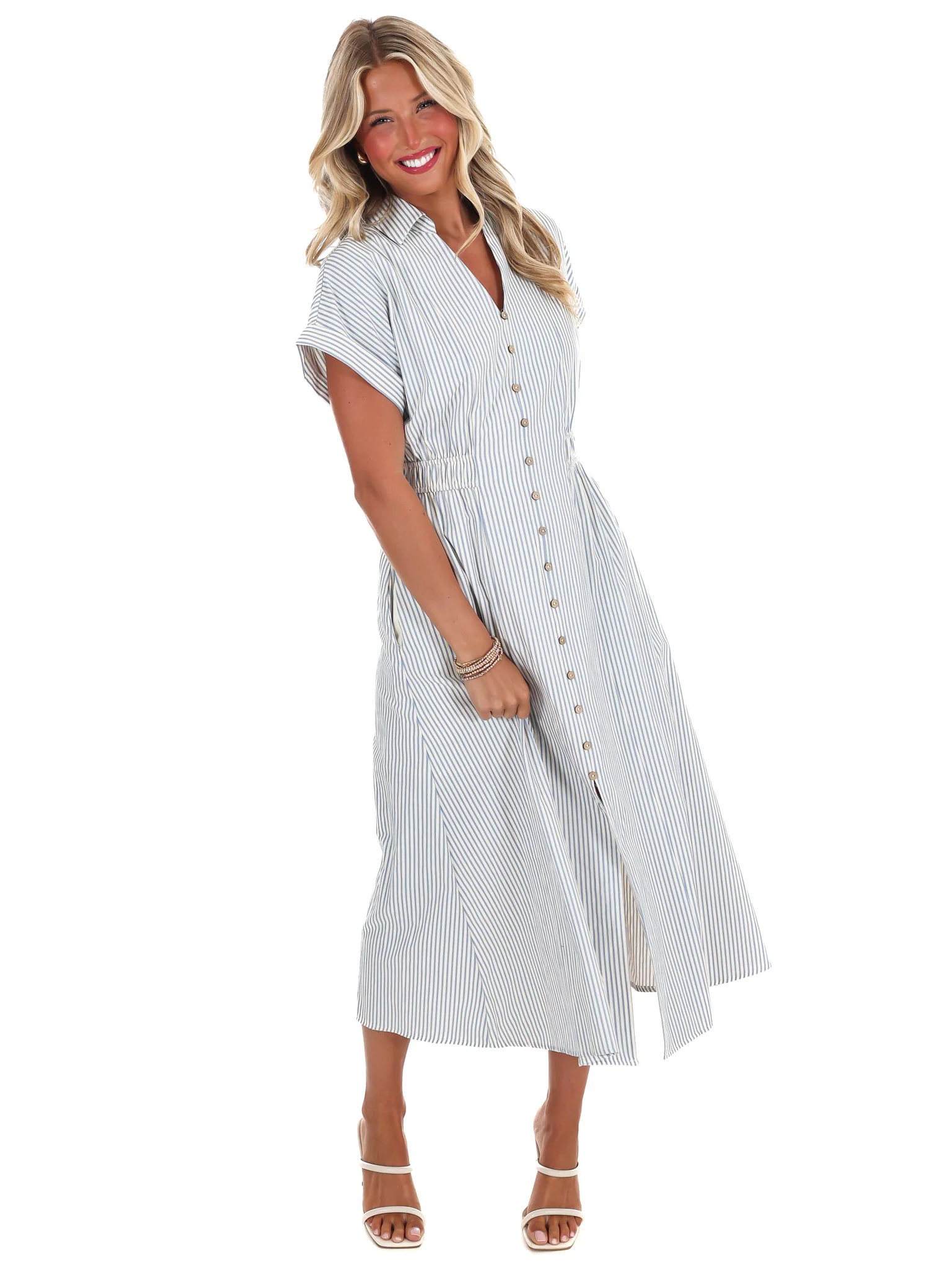 Back and Forth Stripe Midi Dress - Image 5