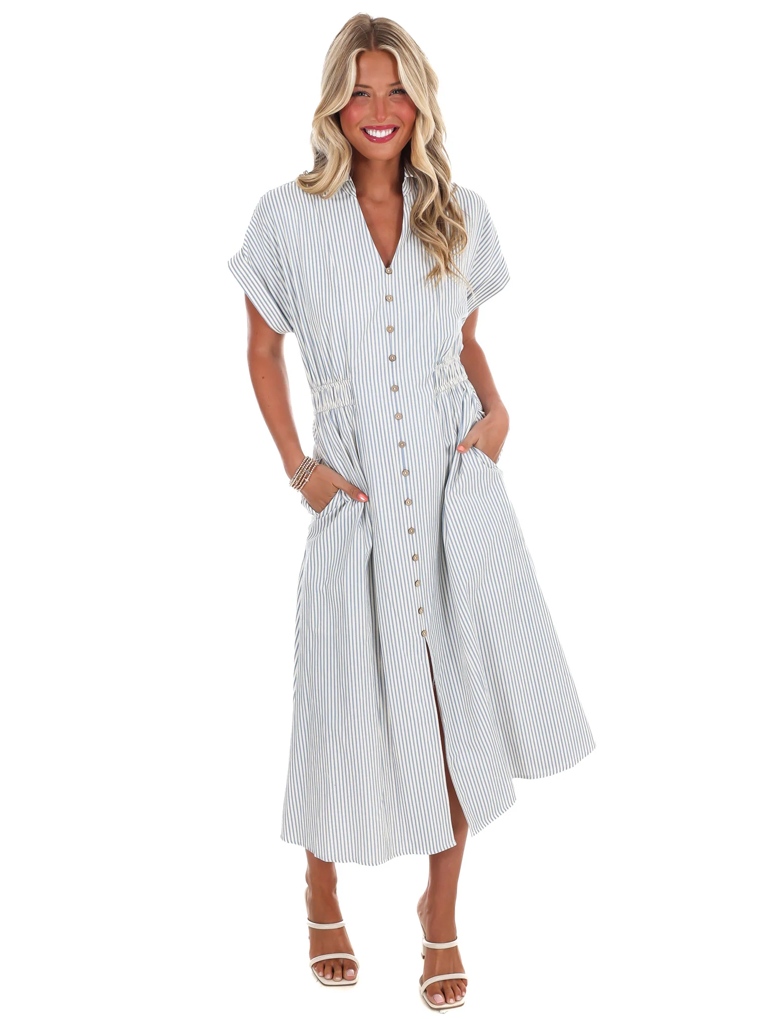 Back and Forth Stripe Midi Dress - Image 6