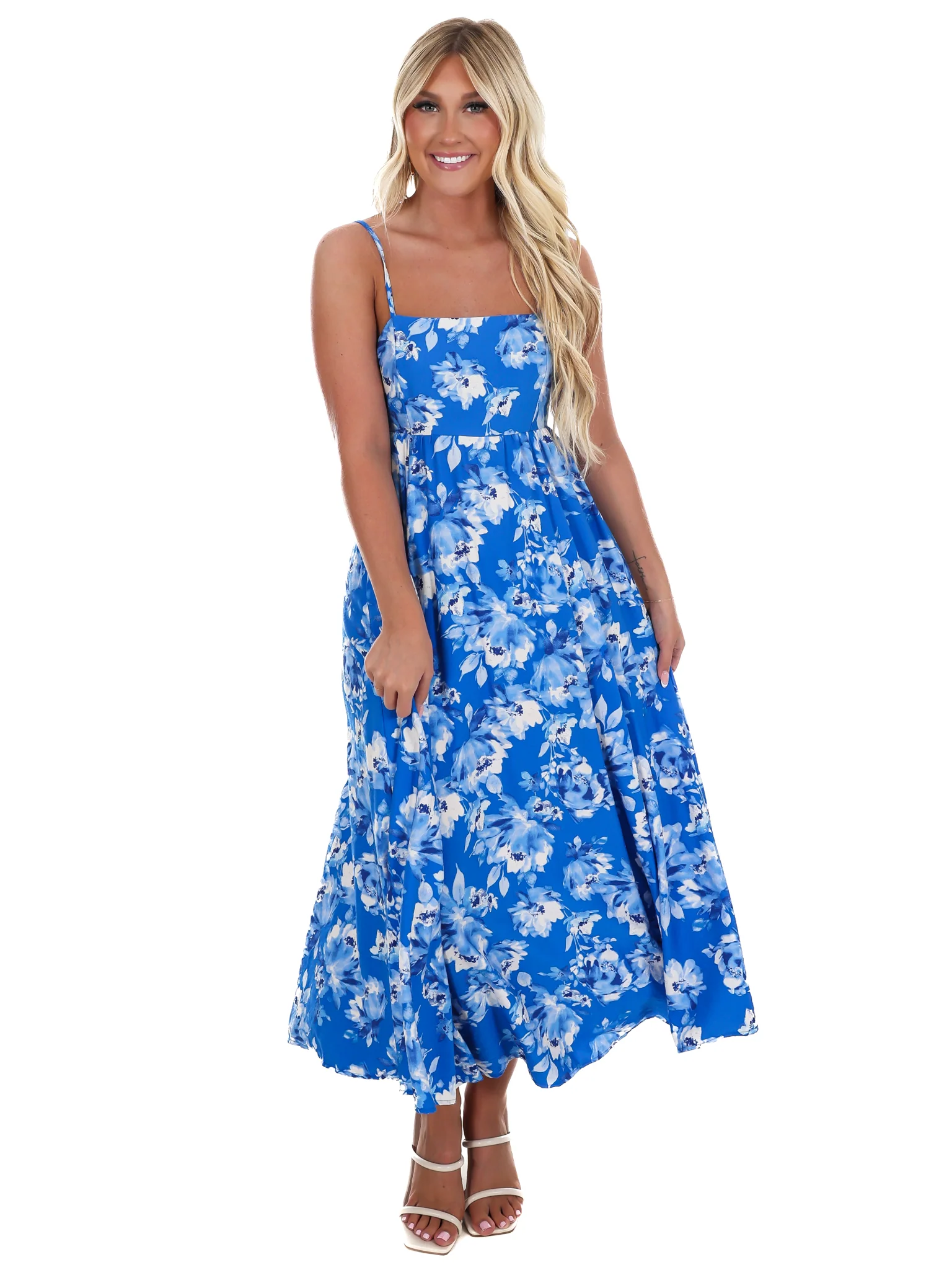 Backyard Bloom Floral Midi Dress - Image 3