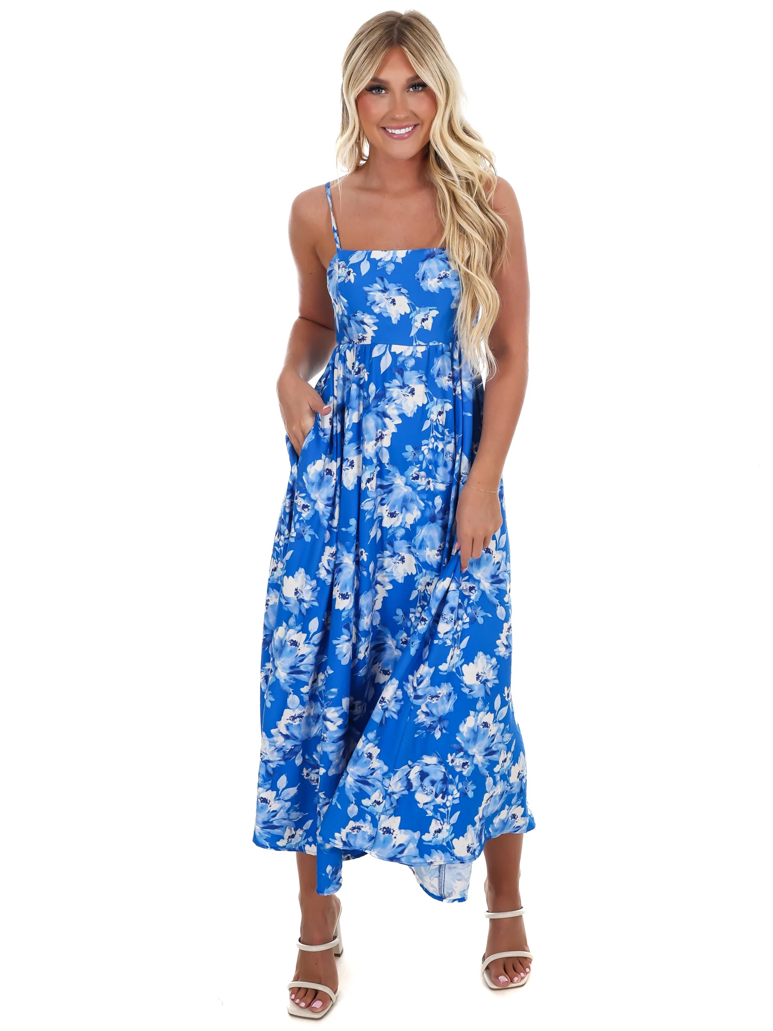 Backyard Bloom Floral Midi Dress - Image 4