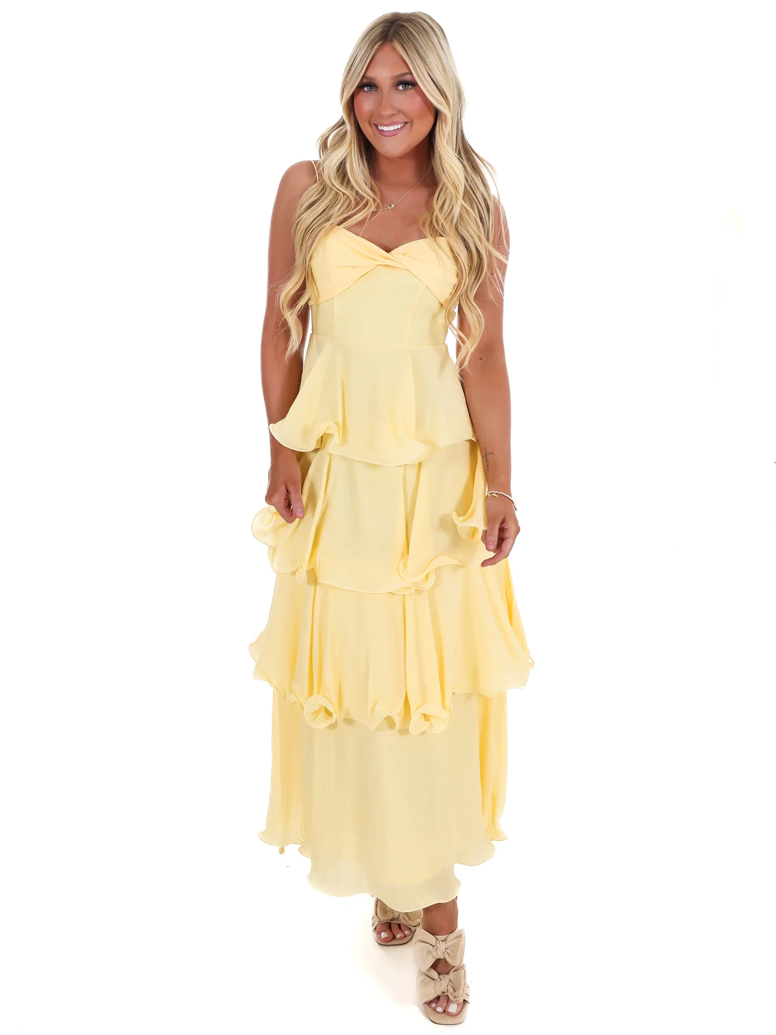 Backyard Brunch Ruffle Tiered Maxi Dress