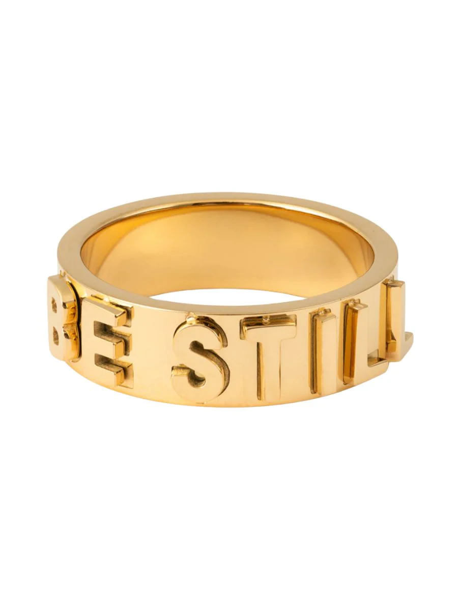 Be Still 3D Letter Ring