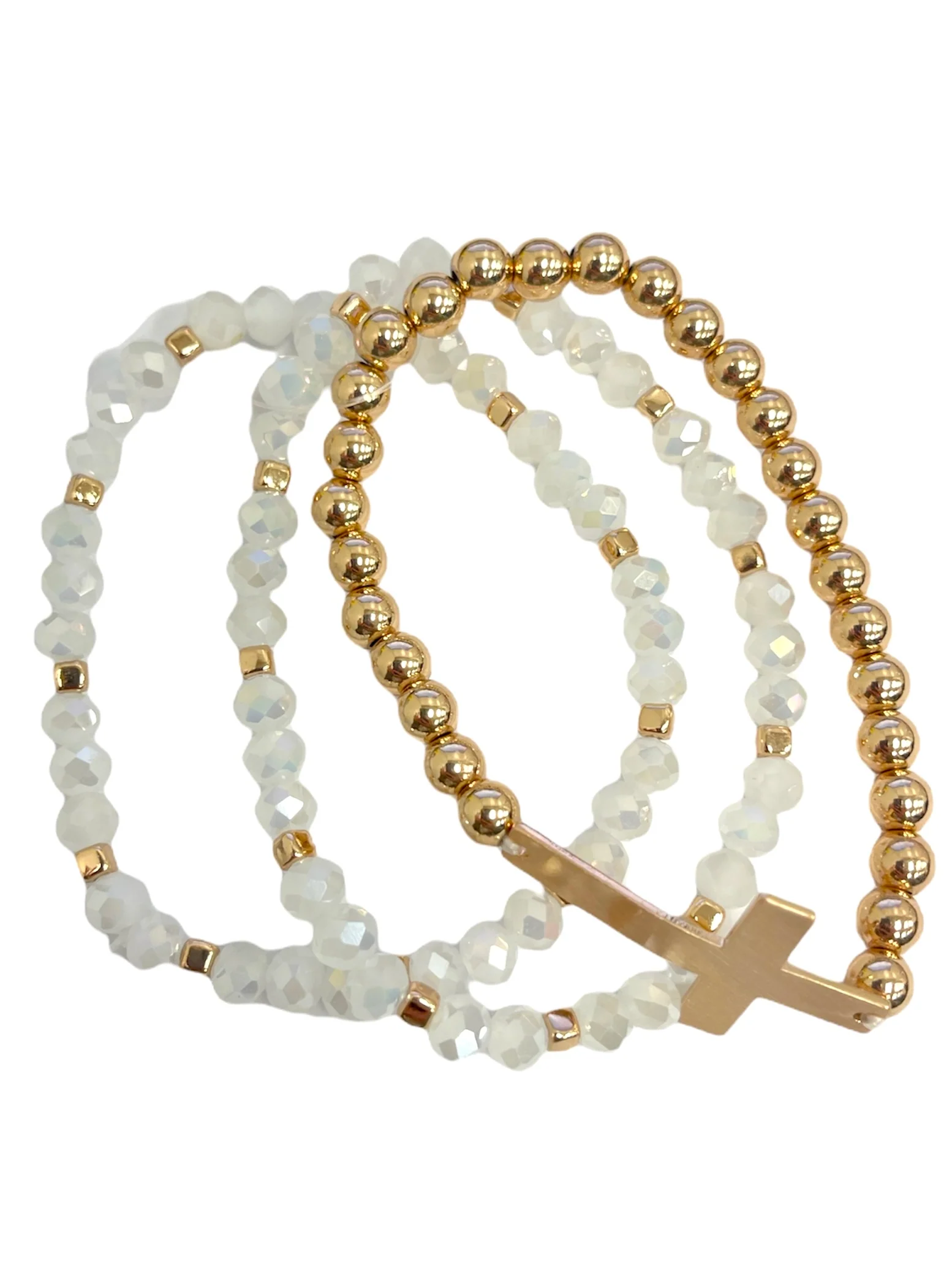 Beaded Cross Stack Bracelet - Image 2