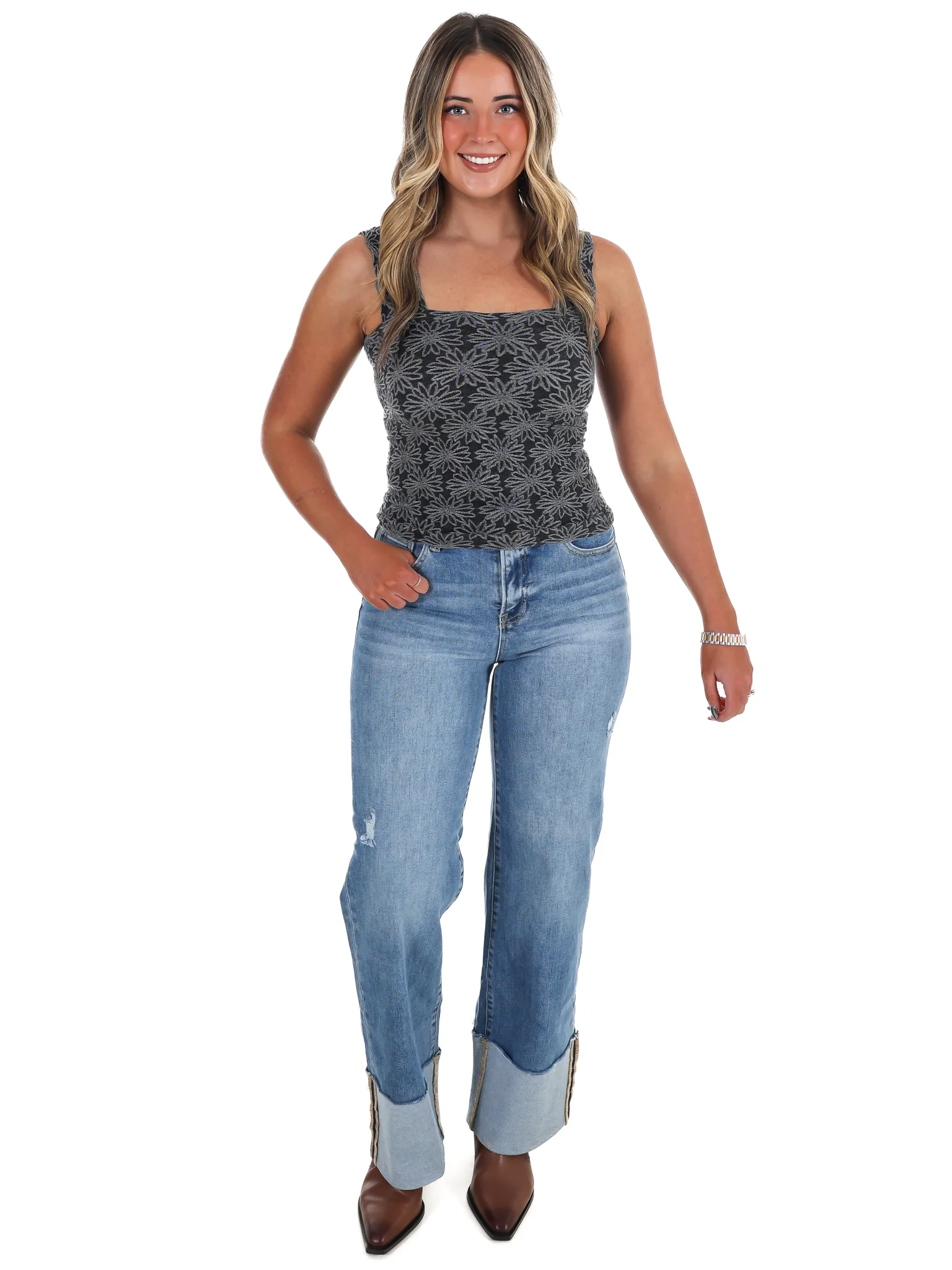 Beautiful Things Floral Tank Top - Image 37