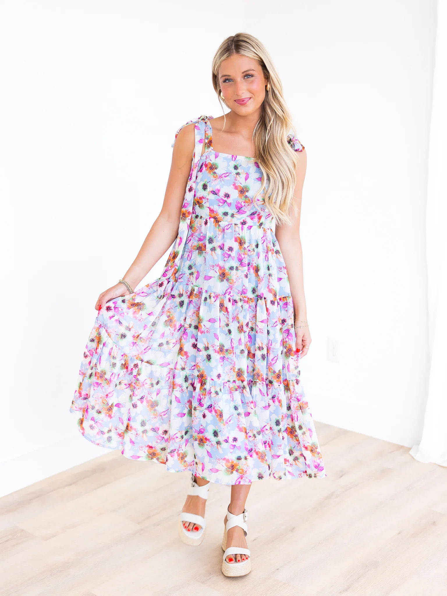 Because I'm Happy Floral Maxi Dress - Image 5